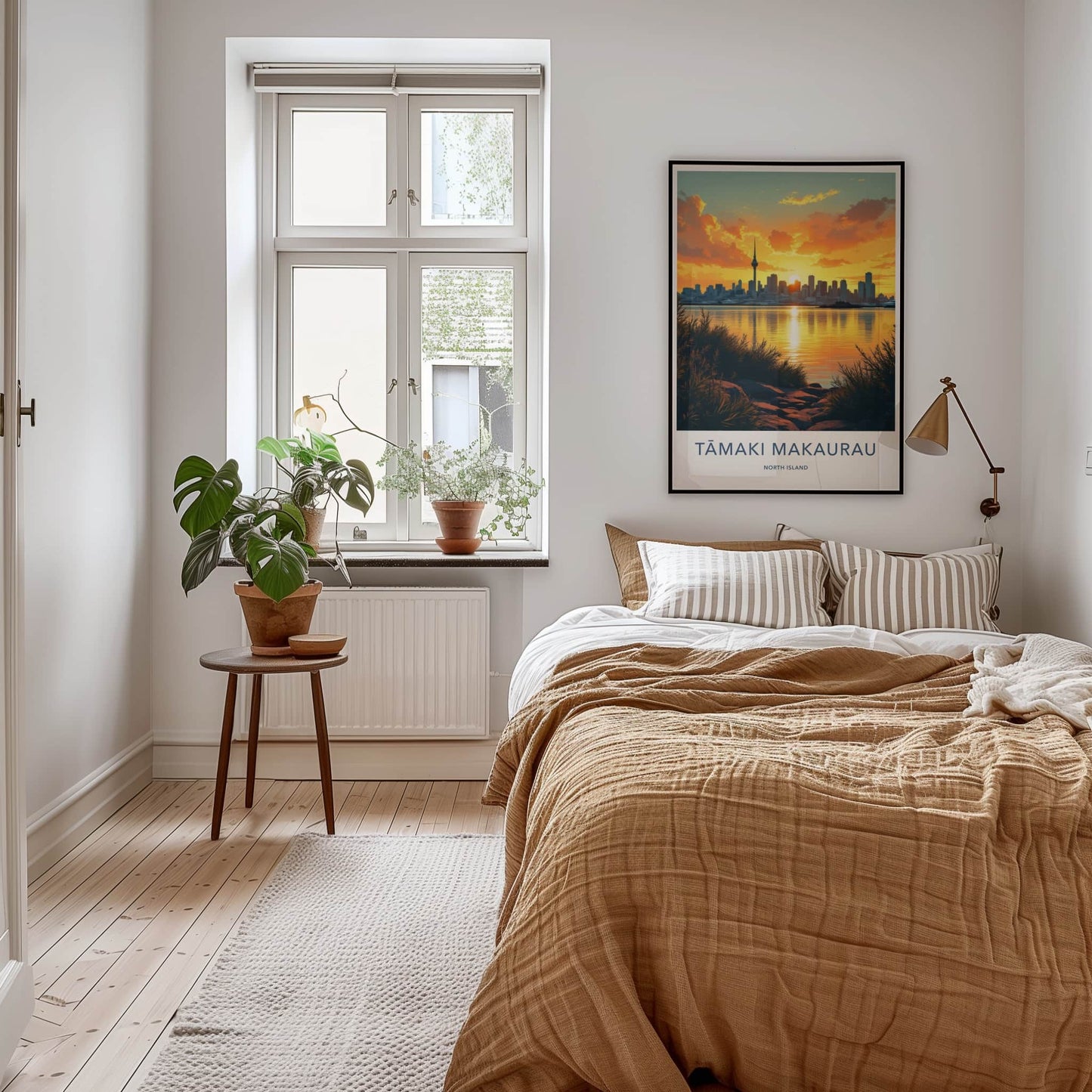 Auckland Poster - New Zealand Travel Art - City Skyline Sunset Home Decor