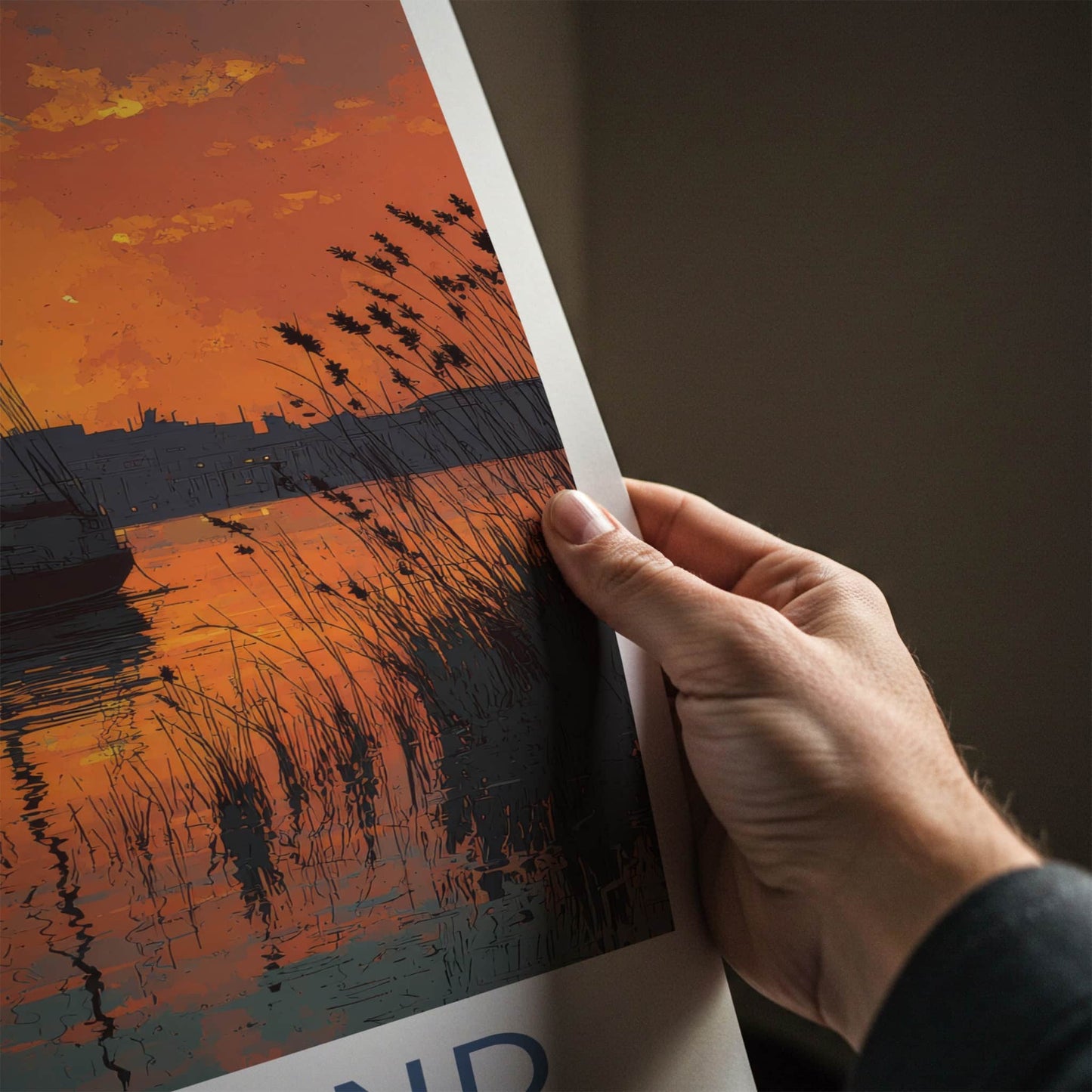 Auckland Poster - New Zealand Travel Art - Orange Sky Harbor Home Decor