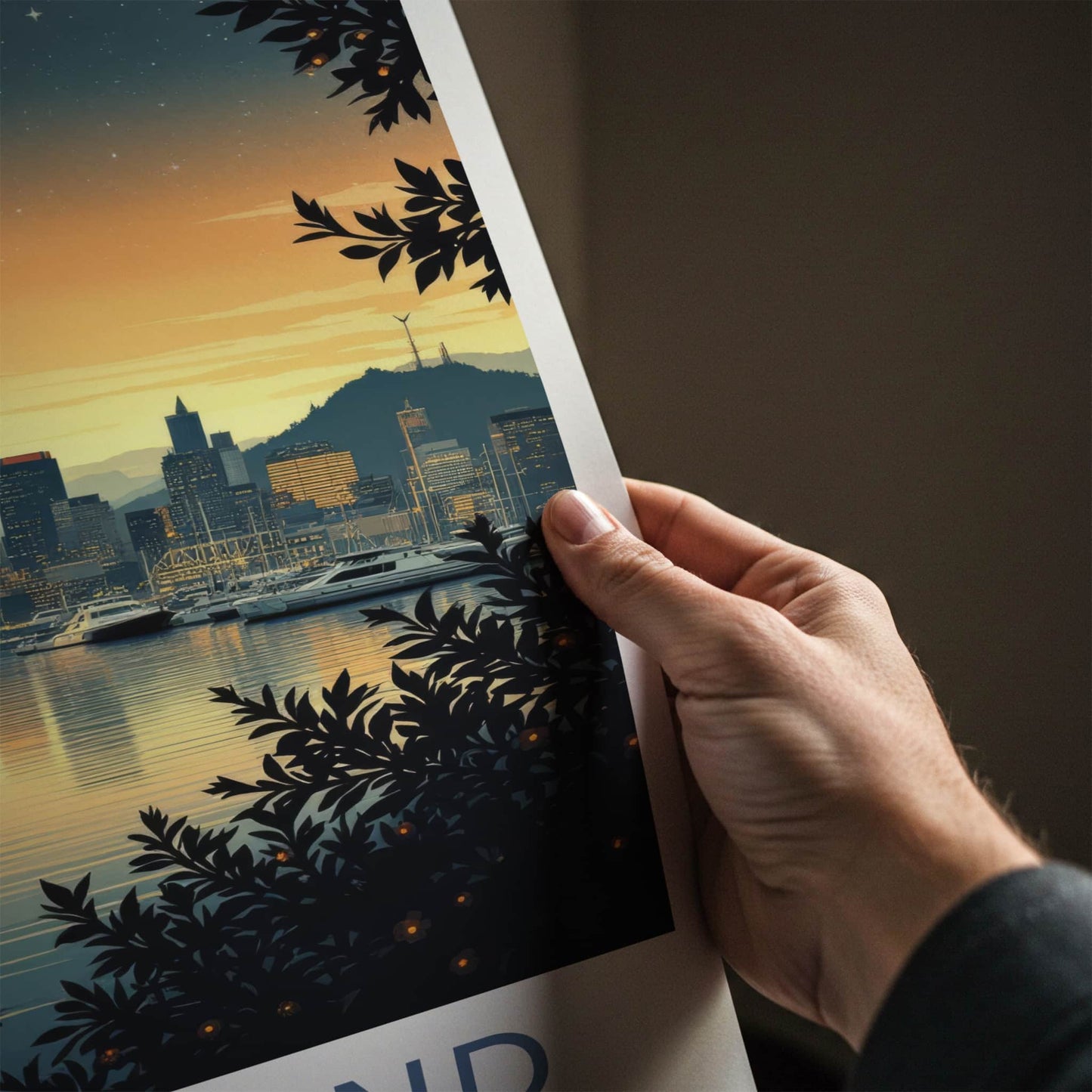 Auckland Poster - New Zealand Travel Art - Sky Tower Twilight Home Decor