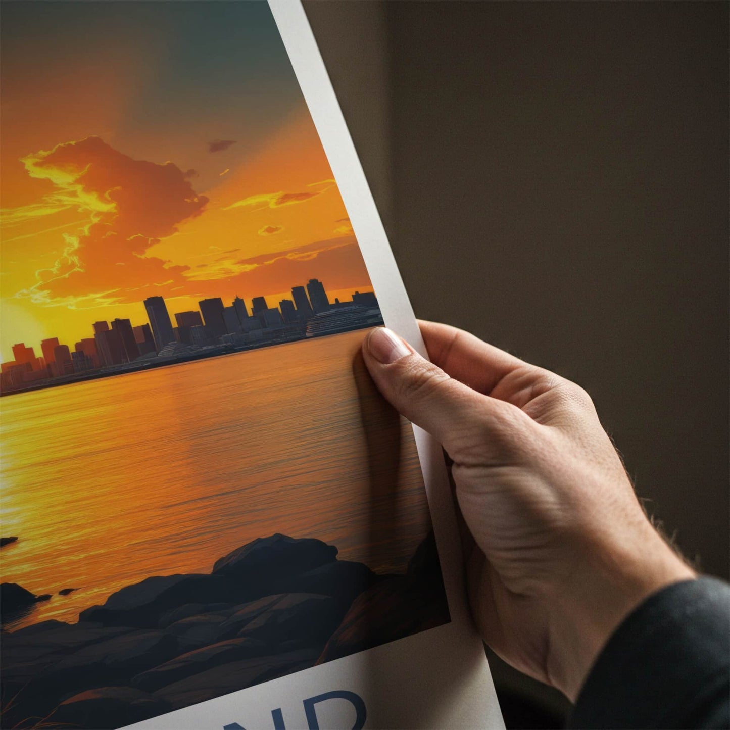 Auckland Poster - New Zealand Wall Art - Radiant Tower Sunset Home Decor