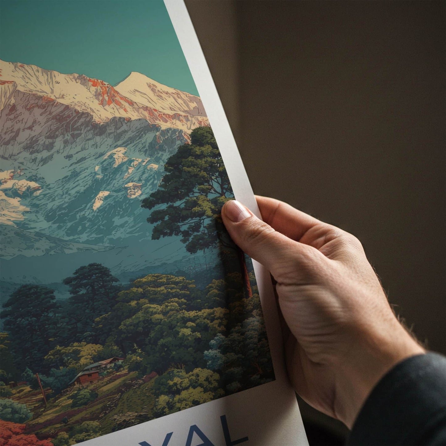 Auli Bugyal Poster - India Travel Print - Uttarakhand Snowy Peak Wall Art