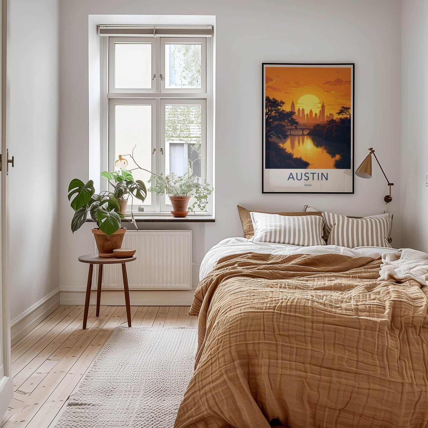 Austin Poster - Texas Art Print - Urban Sunset Skyline Wall Decor