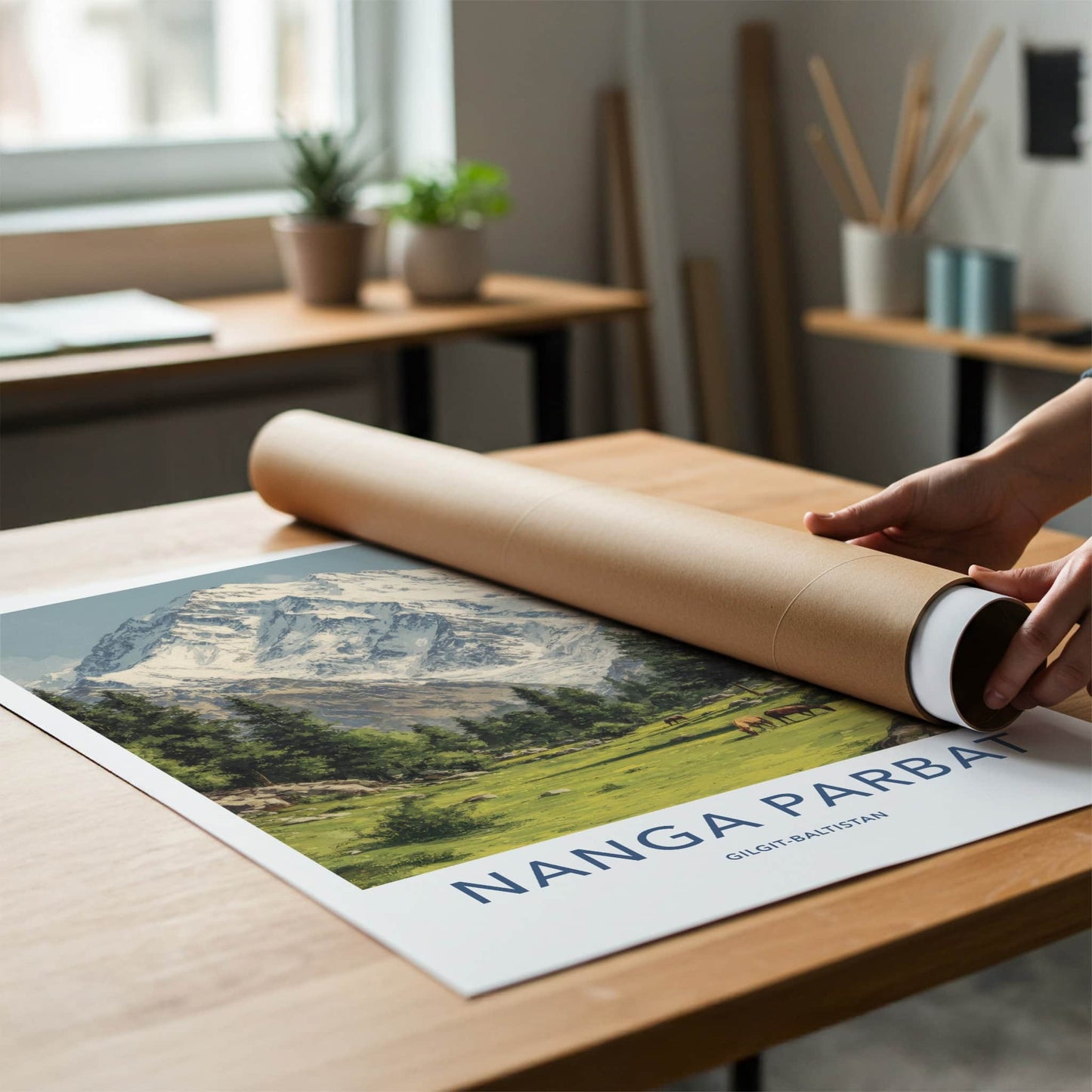 Nanga Parbat Poster - Pakistan Travel Art