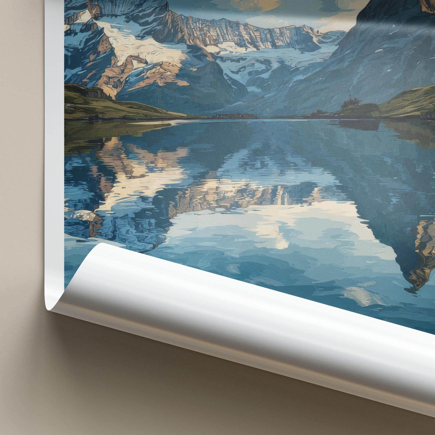 Bachalpsee Poster - Switzerland Travel Art - Alpine Lake View Wall Decor