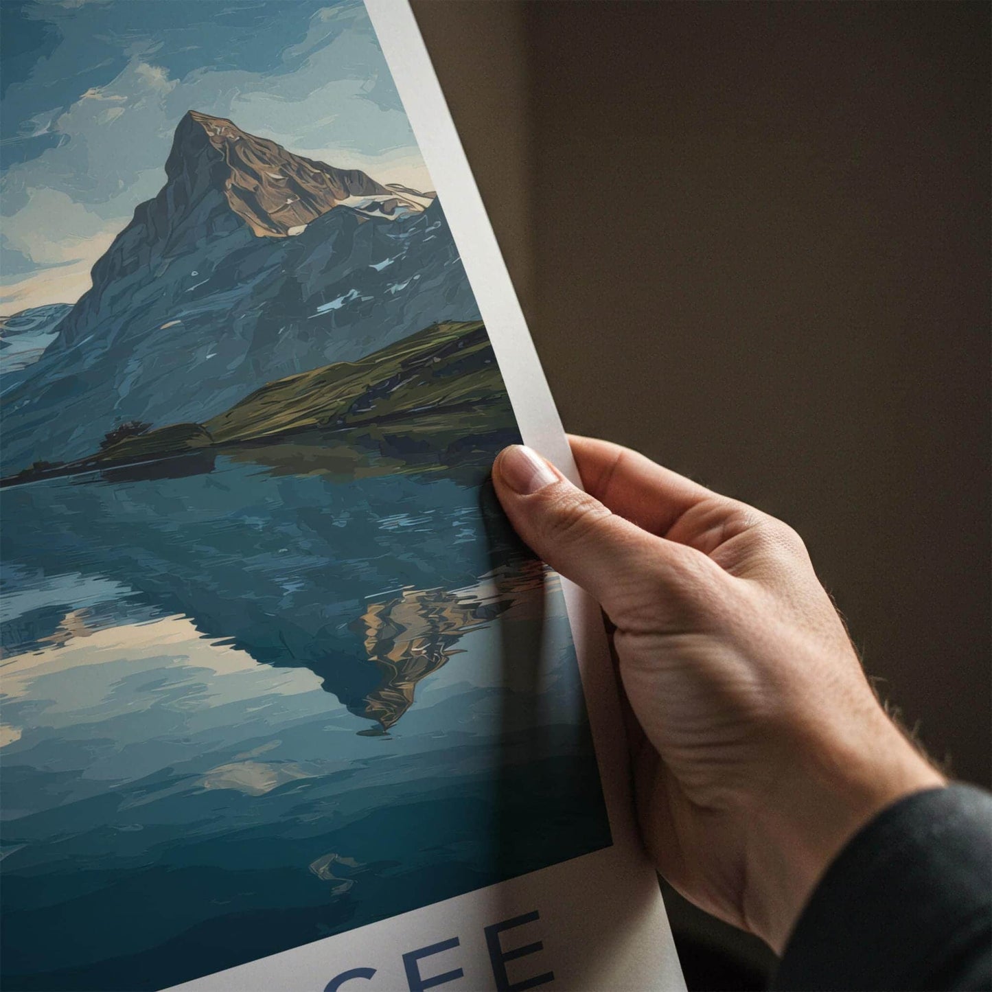 Bachalpsee Poster - Switzerland Travel Art - Alpine Lake View Wall Decor