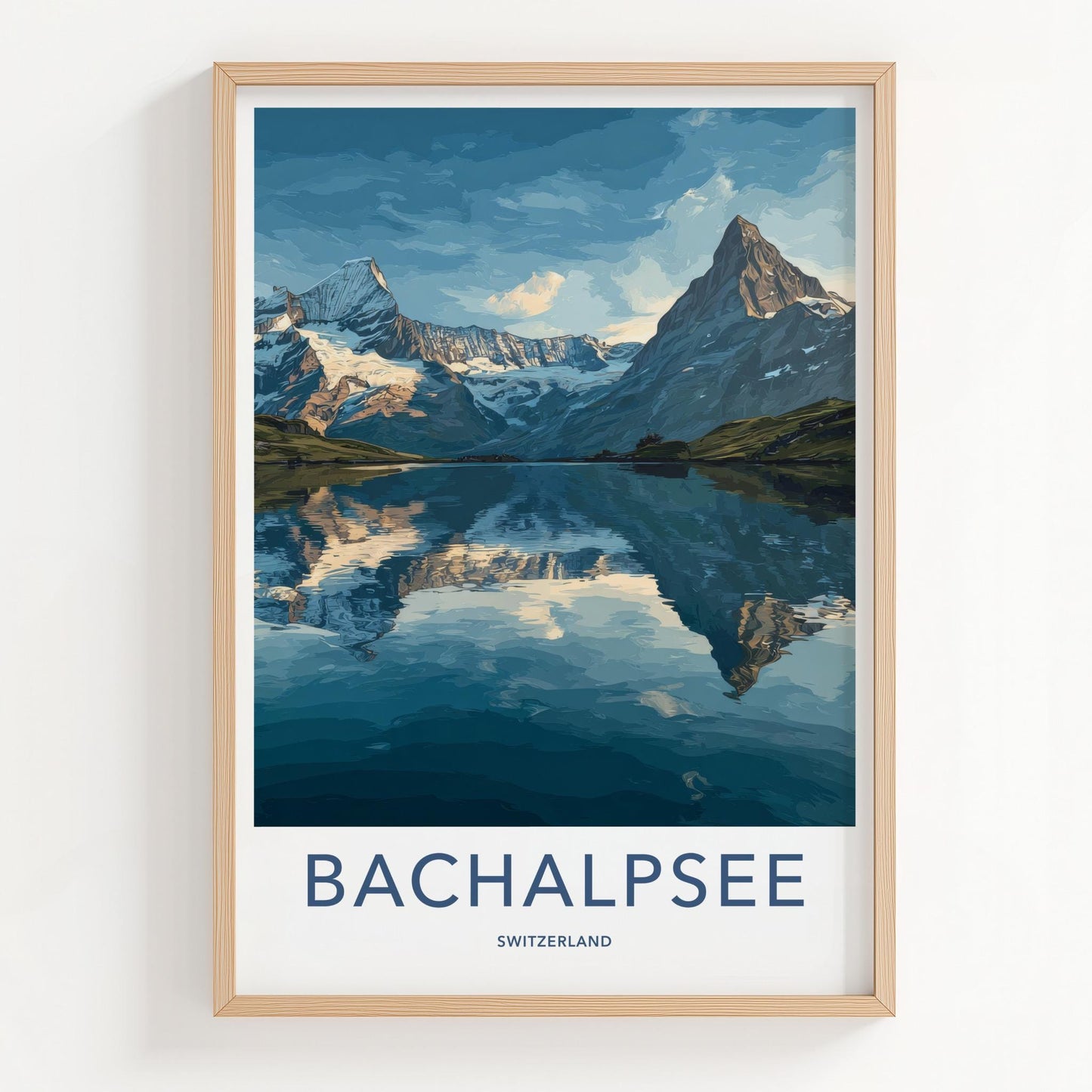 Bachalpsee Poster - Switzerland Travel Art - Alpine Lake View Wall Decor