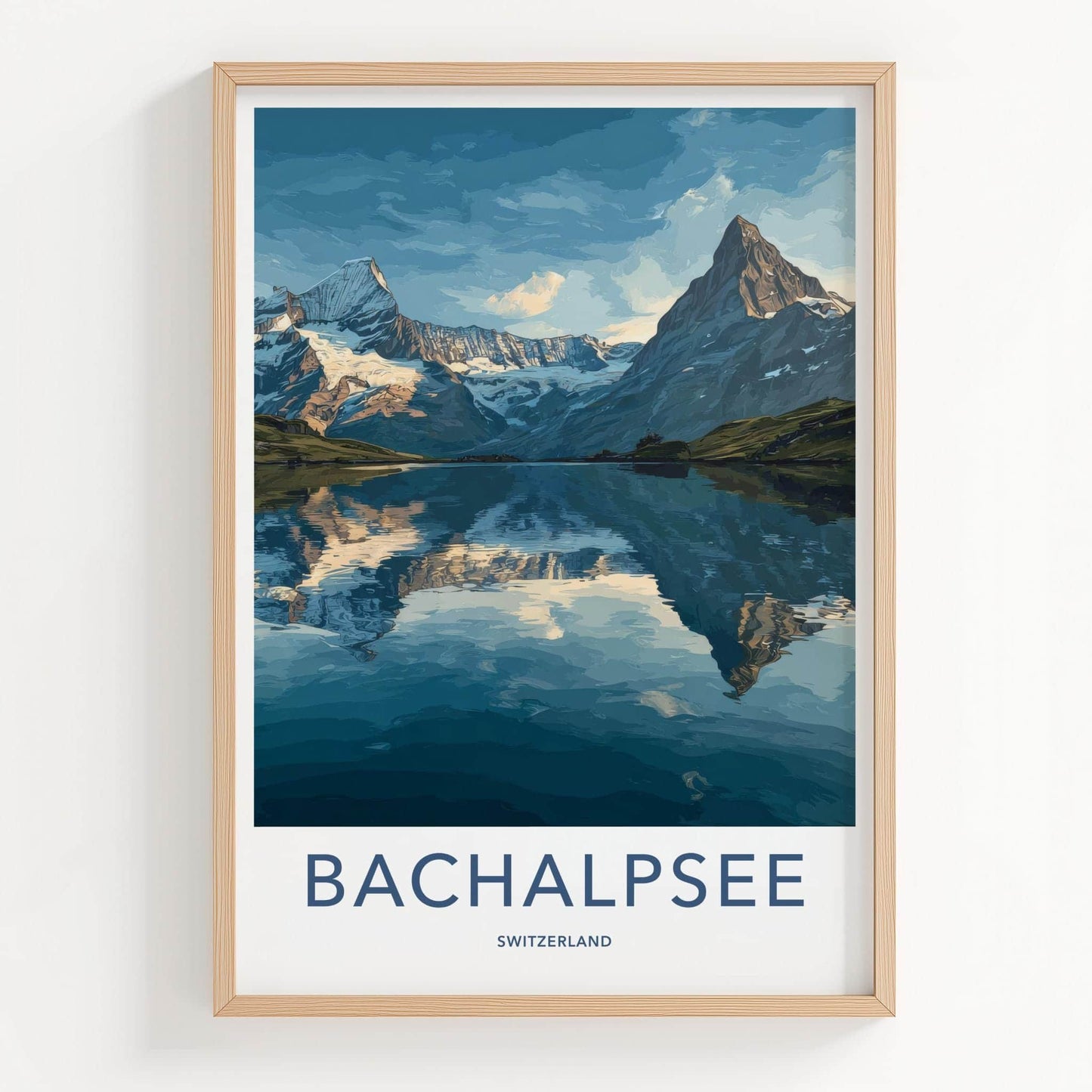 Bachalpsee Poster - Switzerland Travel Art - Alpine Lake View Wall Decor