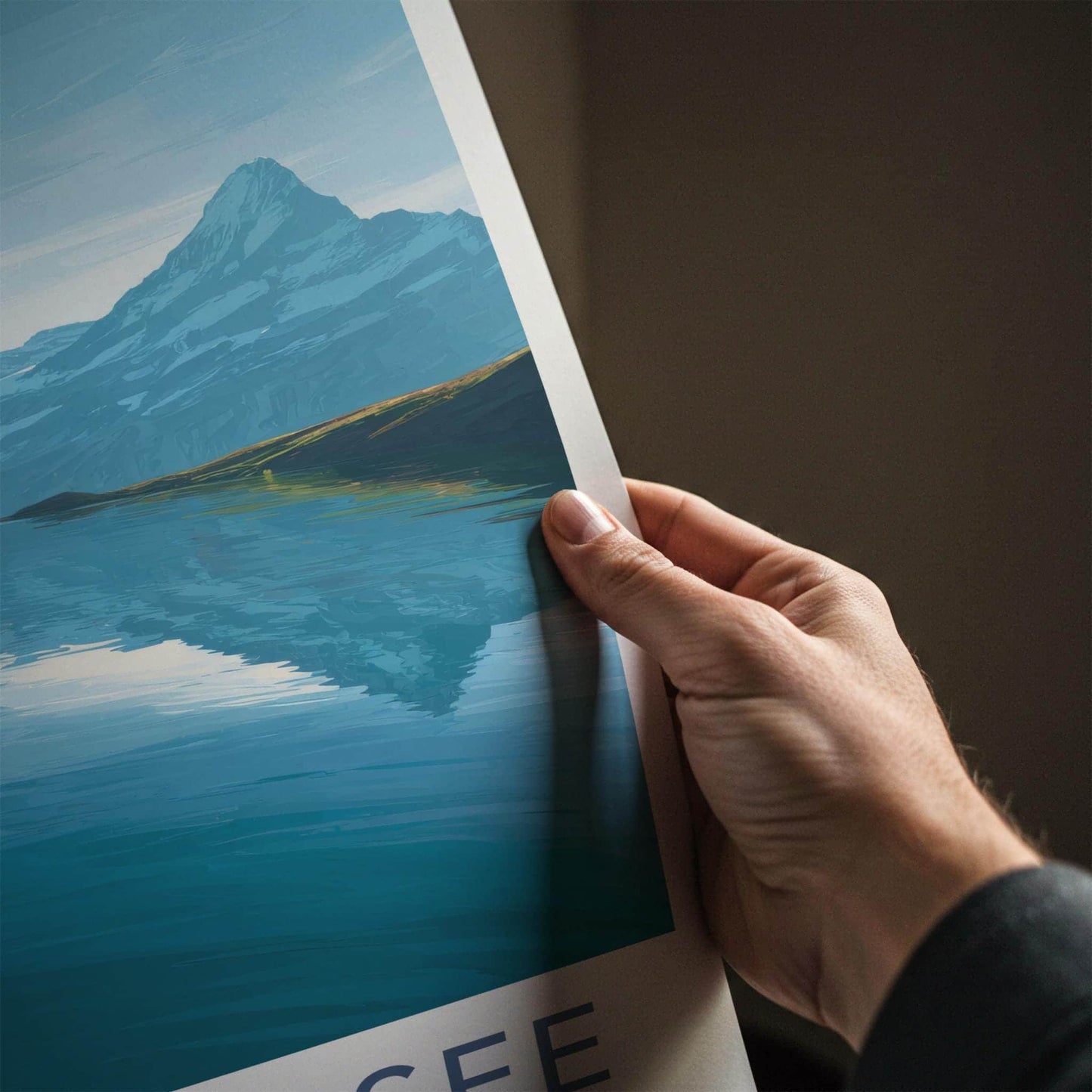 Bachalpsee Poster - Switzerland Travel Art - Lake Mountain View Home Decor
