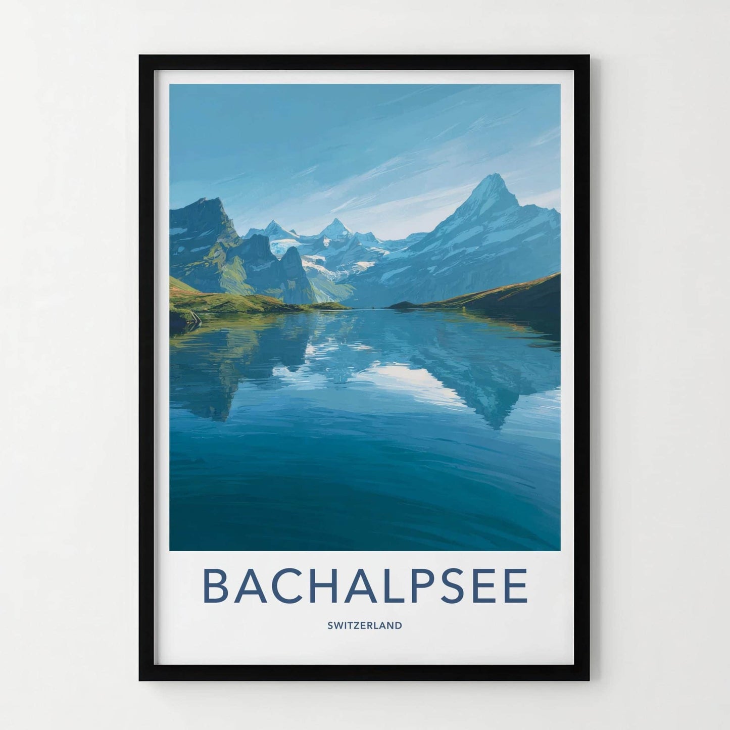 Bachalpsee Poster - Switzerland Travel Art - Lake Mountain View Home Decor