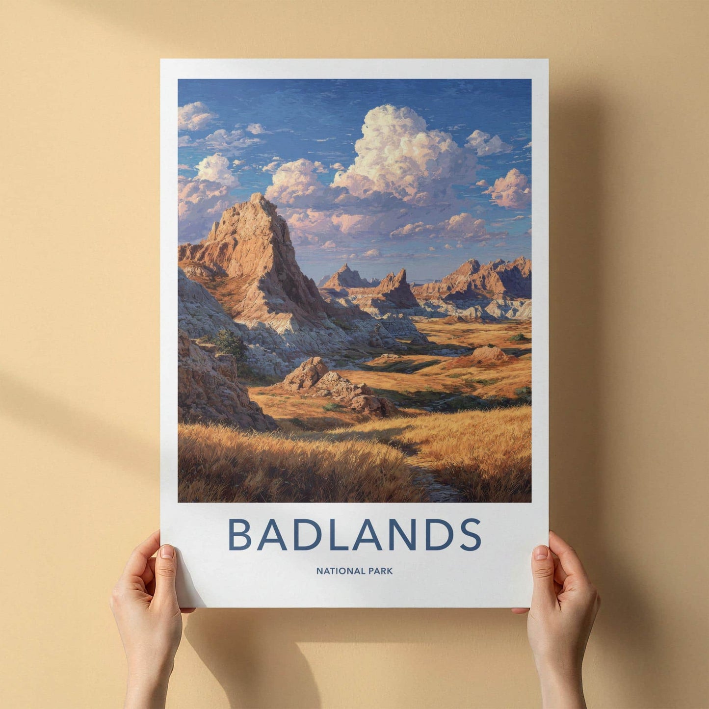 Badlands Poster - South Dakota Travel Print - Rugged Landscape Wall Decor