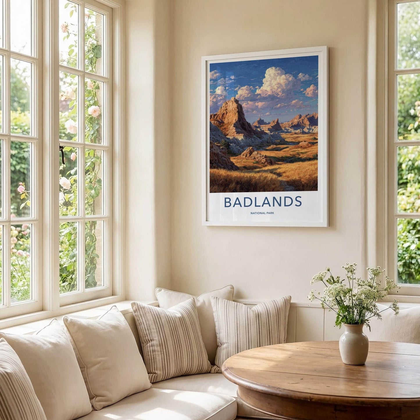 Badlands Poster - South Dakota Travel Print - Rugged Landscape Wall Decor
