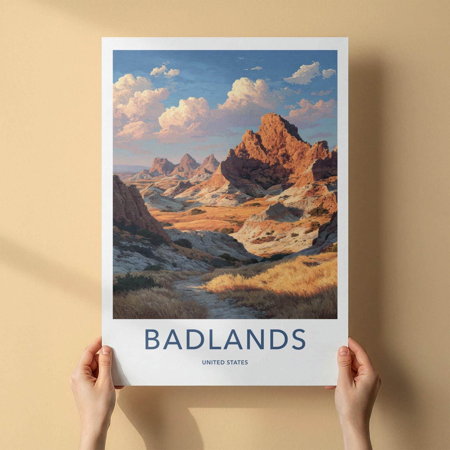 Badlands Poster - South Dakota Wall Art - Desert Rock Formations Home Decor
