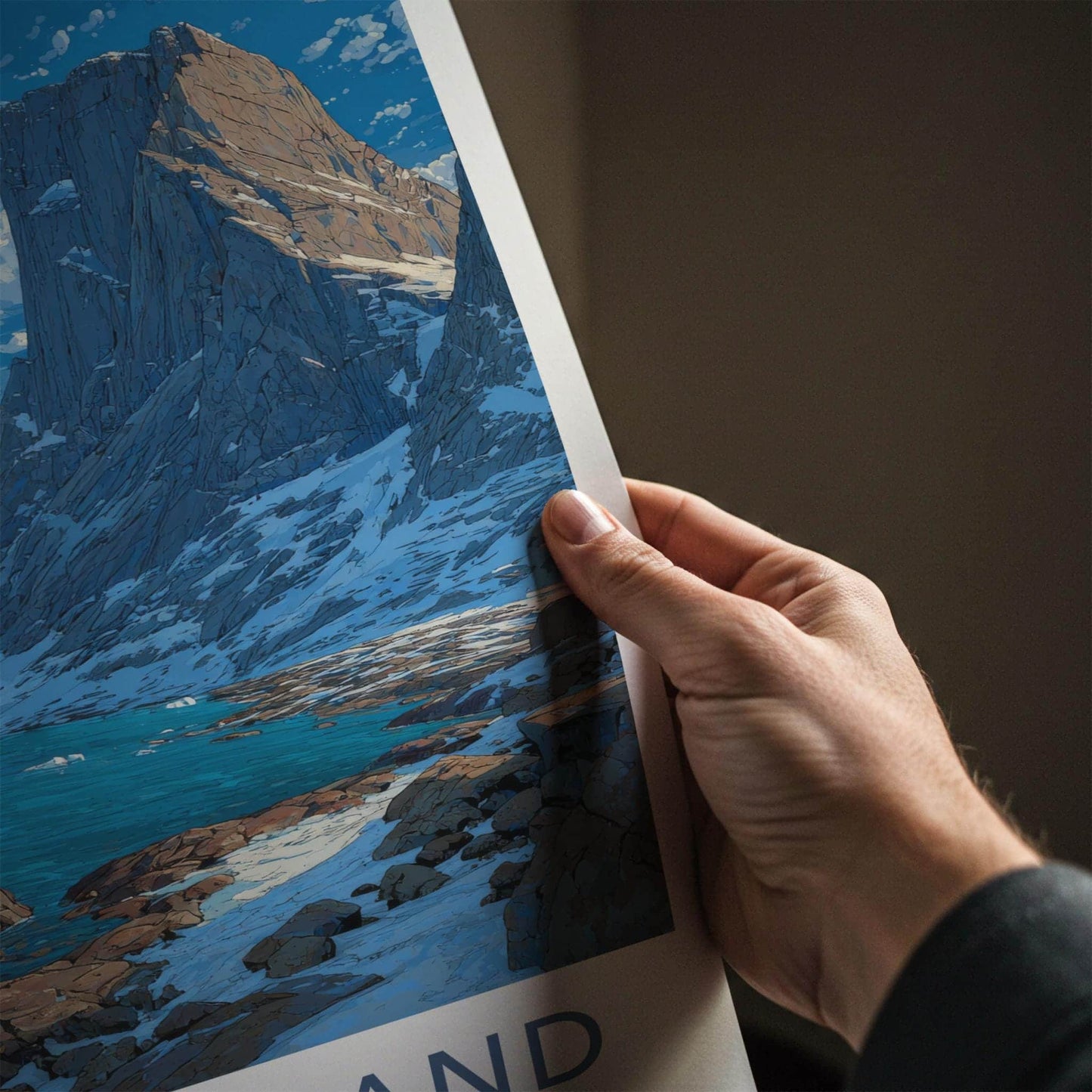 Baffin Island Poster - Canada Travel Art - Rugged Fjordscape Wall Decor
