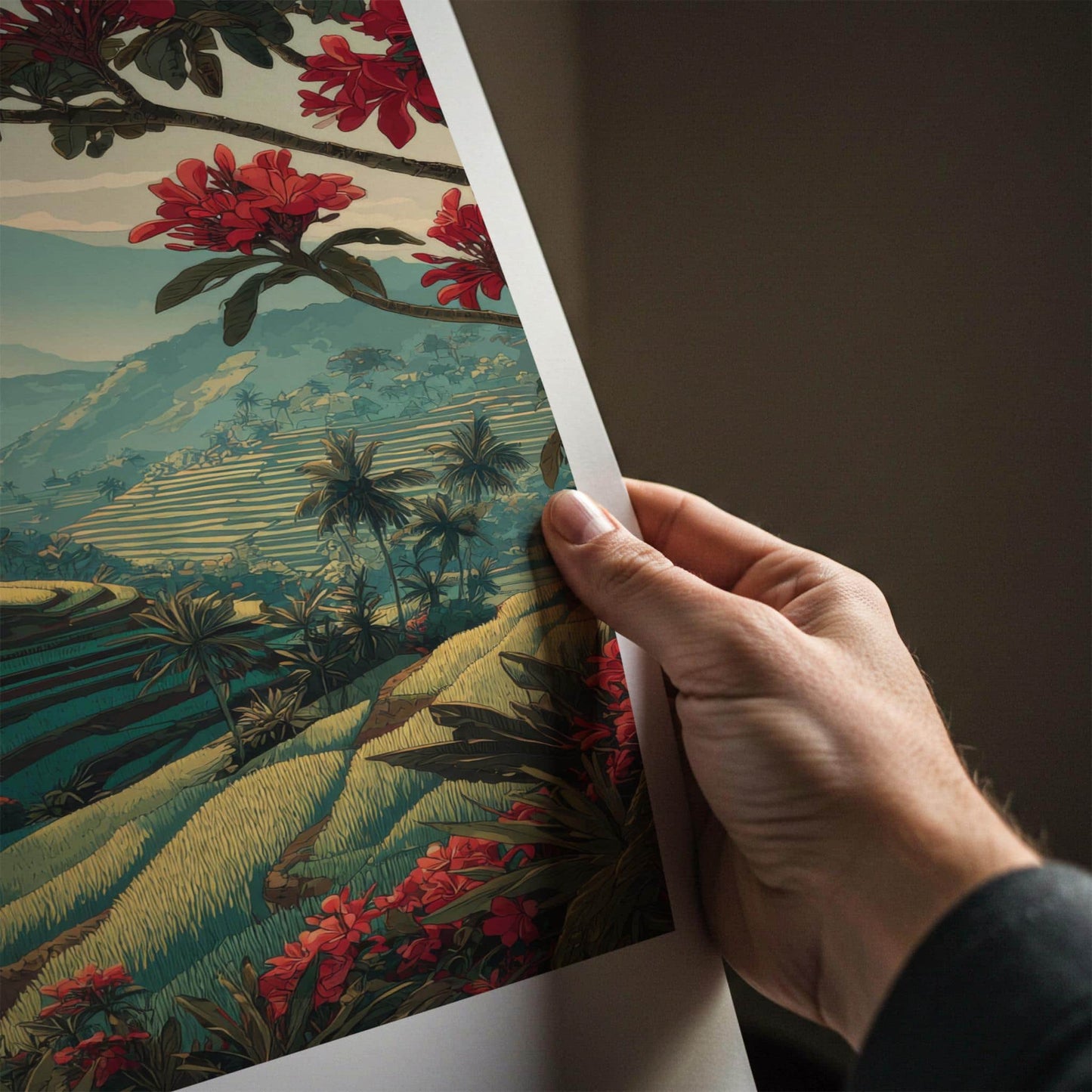 Bali Poster - Indonesia Scenic Art - Lush Rice Terraces Gallery Art