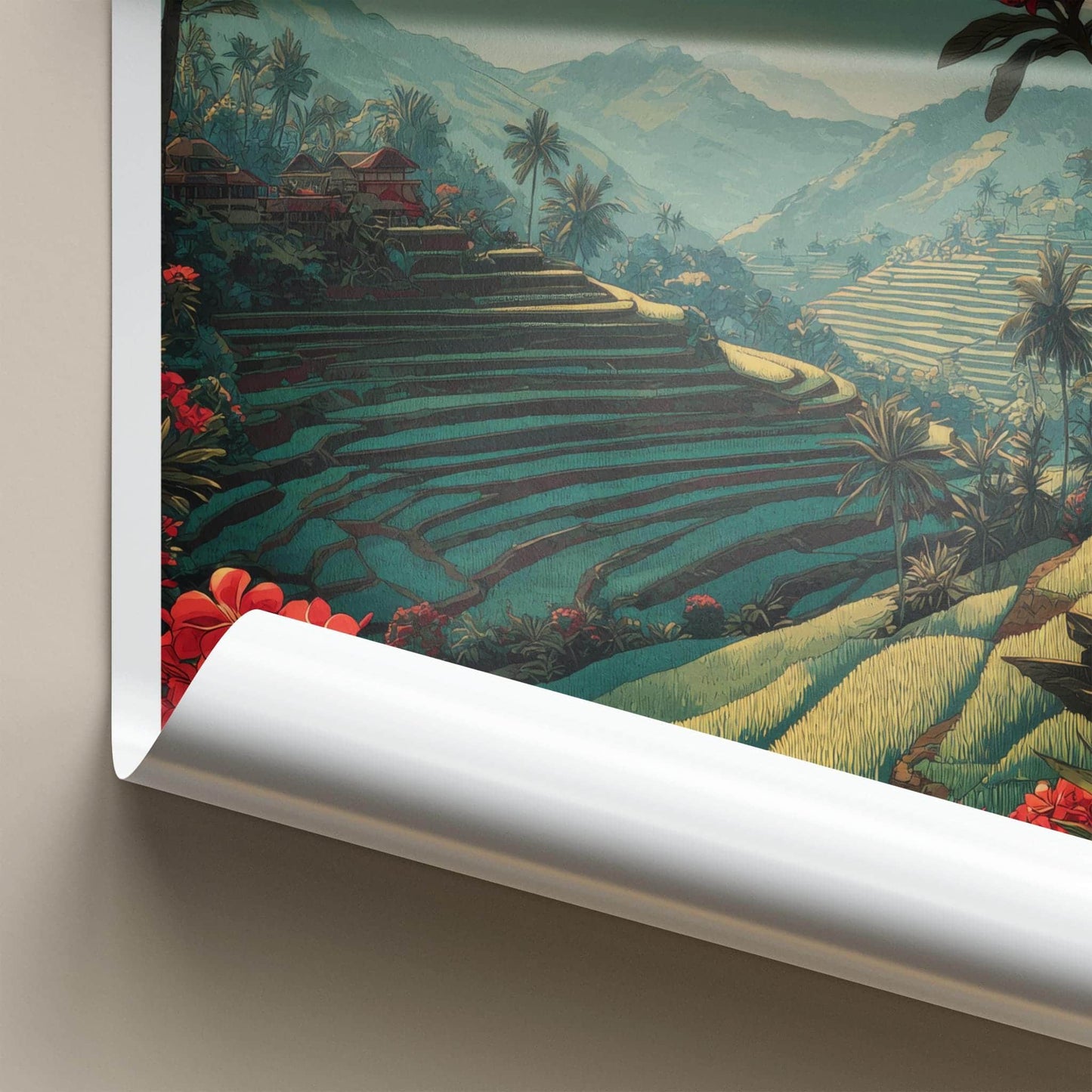 Bali Poster - Indonesia Scenic Art - Lush Rice Terraces Gallery Art
