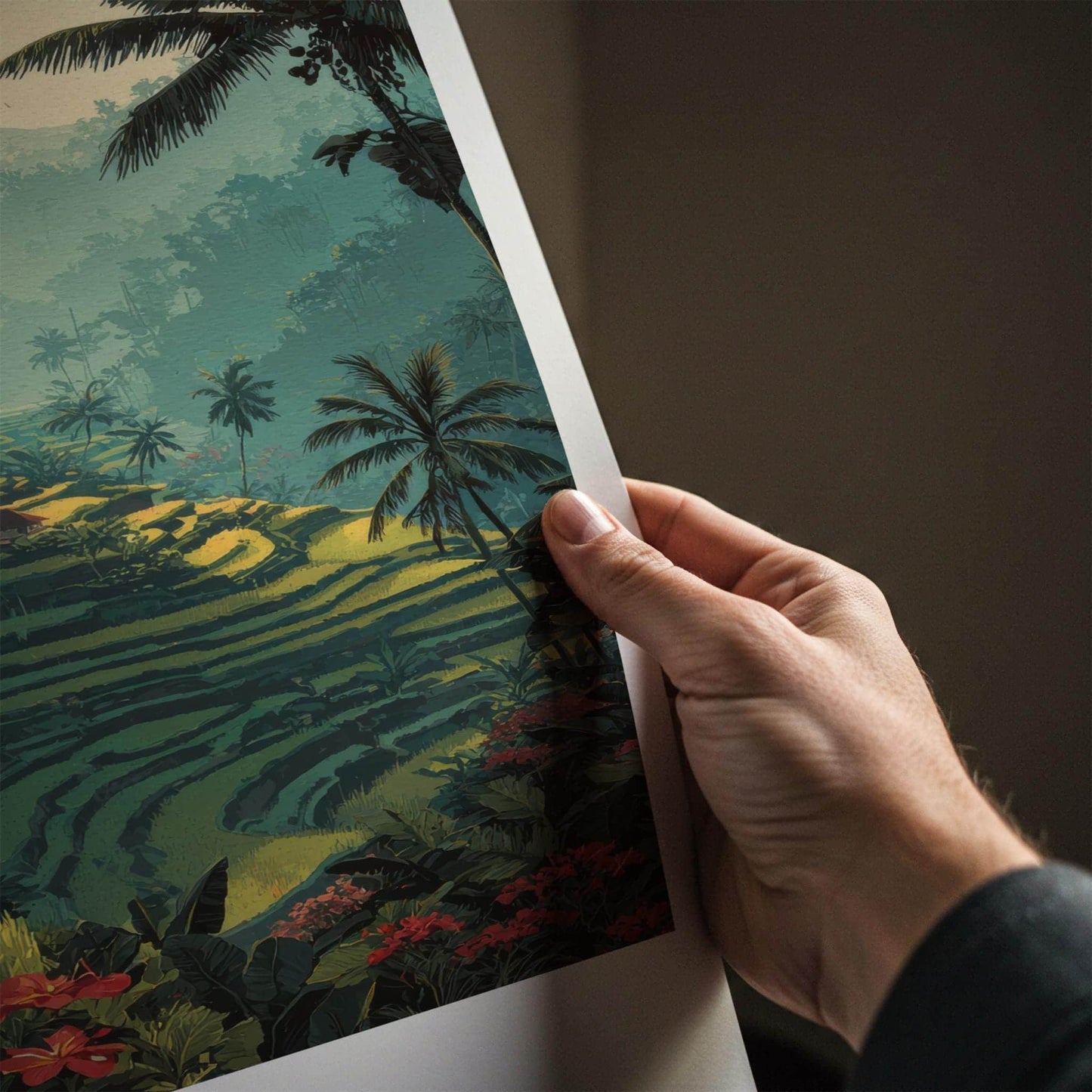 Bali Poster - Indonesia Travel Art - Lush Terraces Home Decor