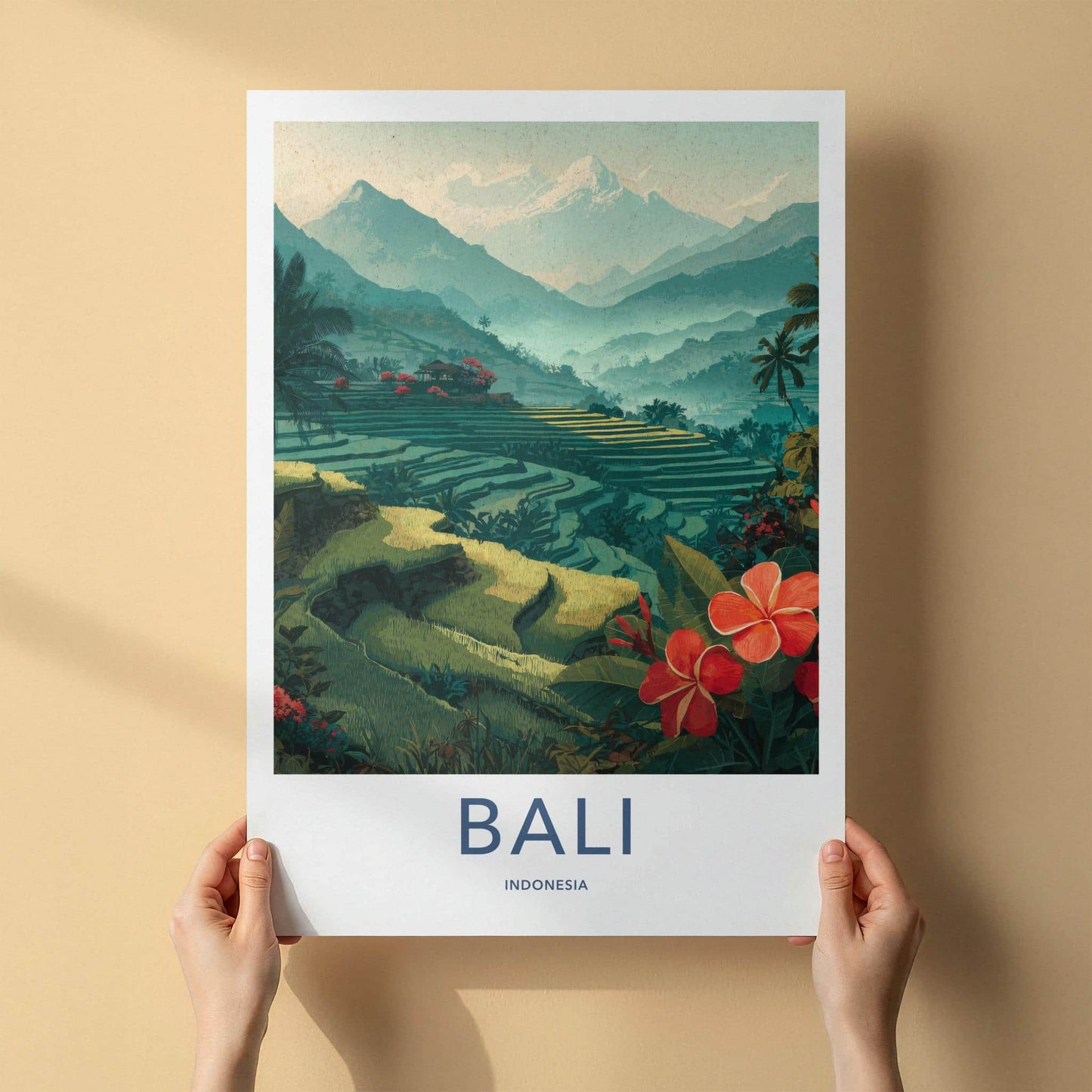 Bali Poster - Indonesia Wall Art - Lush Green Terraces Gallery Art