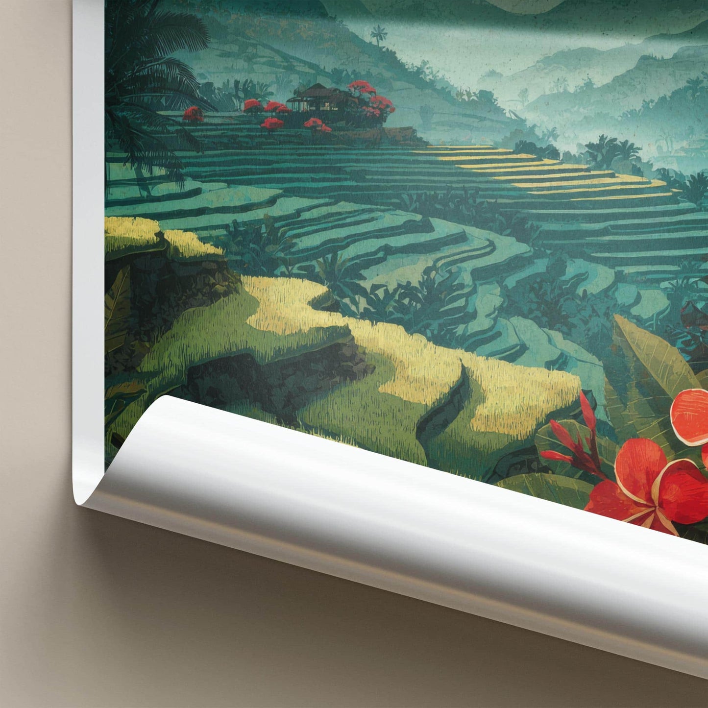 Bali Poster - Indonesia Wall Art - Lush Green Terraces Gallery Art