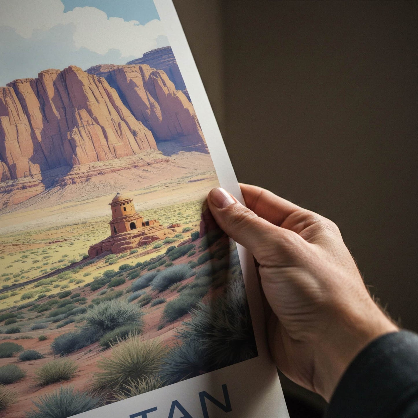 Balochistan Poster - Pakistan Travel Art - Ancient Tower Desert Home Decor
