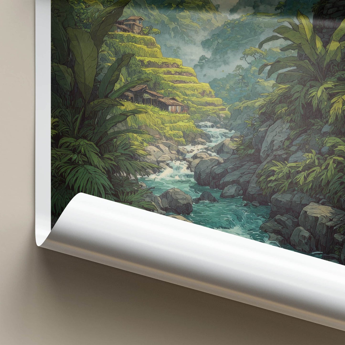 Banaue Poster - Philippines Art Print - Terraced River Valley Home Decor
