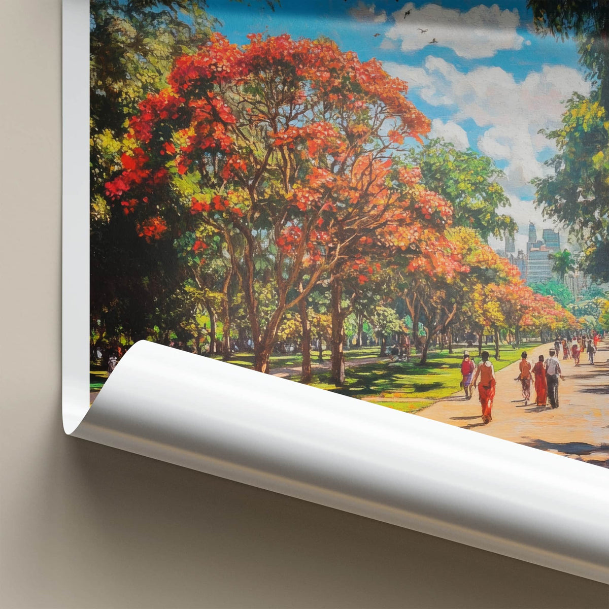 Bangalore Poster - India Travel Art - Karnataka Blossoming Garden Path Home Decor