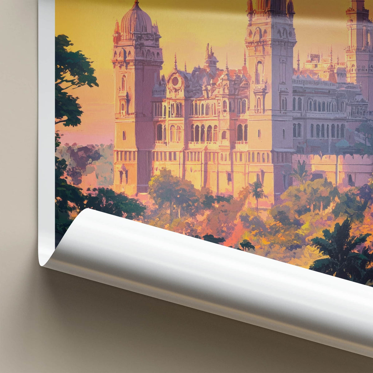 Bangalore Poster - India Travel Art - Karnataka Palace Sunset Home Decor