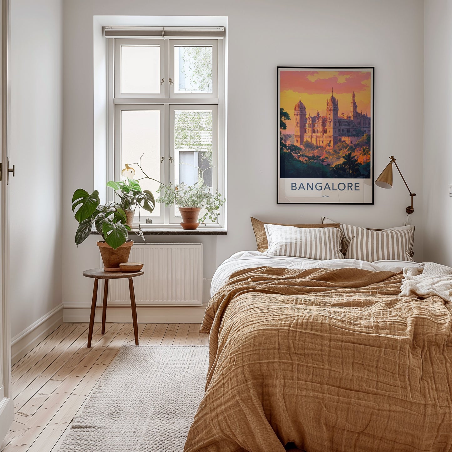 Bangalore Poster - India Travel Art - Karnataka Palace Sunset Home Decor