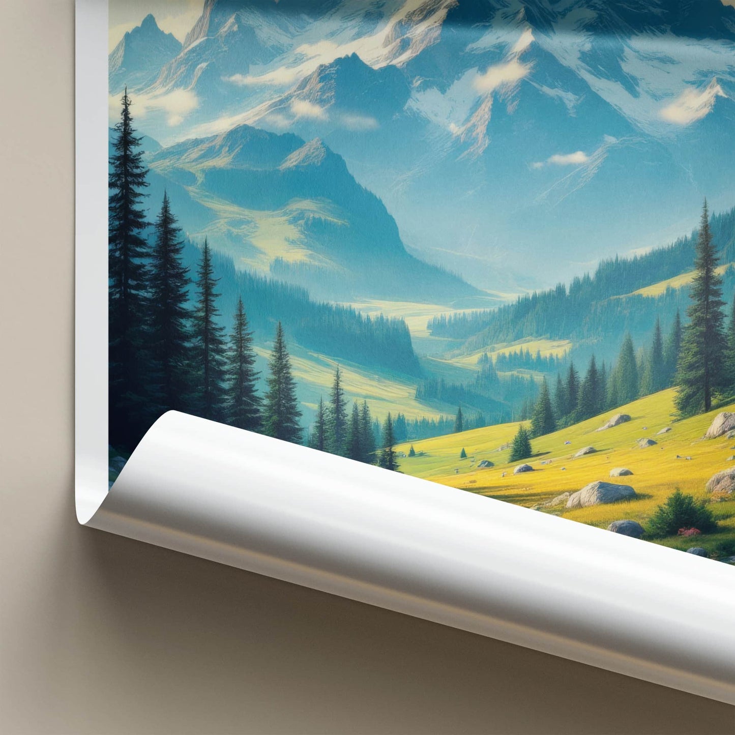 Bavarian Alps Poster - Germany Wall Art - Majestic Mountain Valley Home Decor