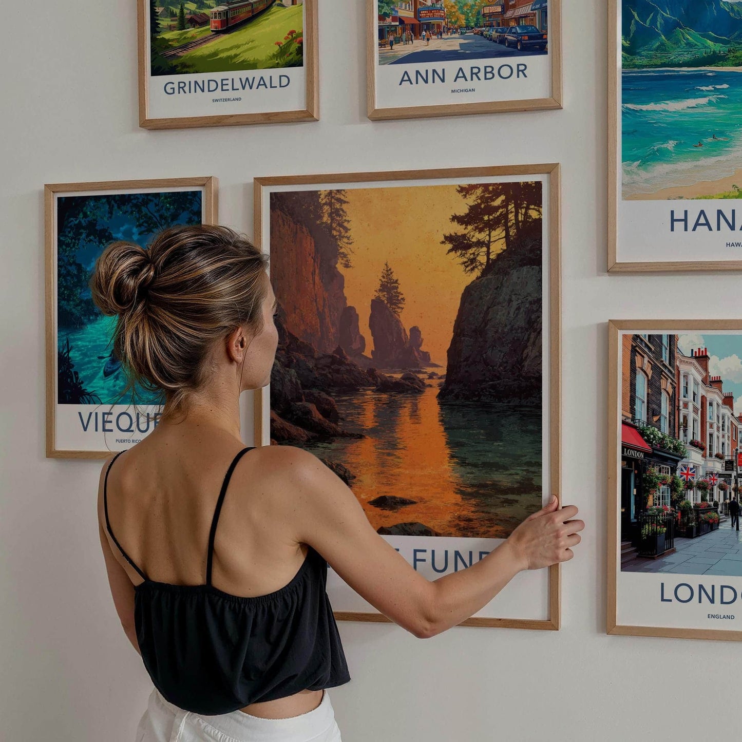 Bay of Fundy Poster - Canada Travel Art - Sunset Cliffs Home Decor