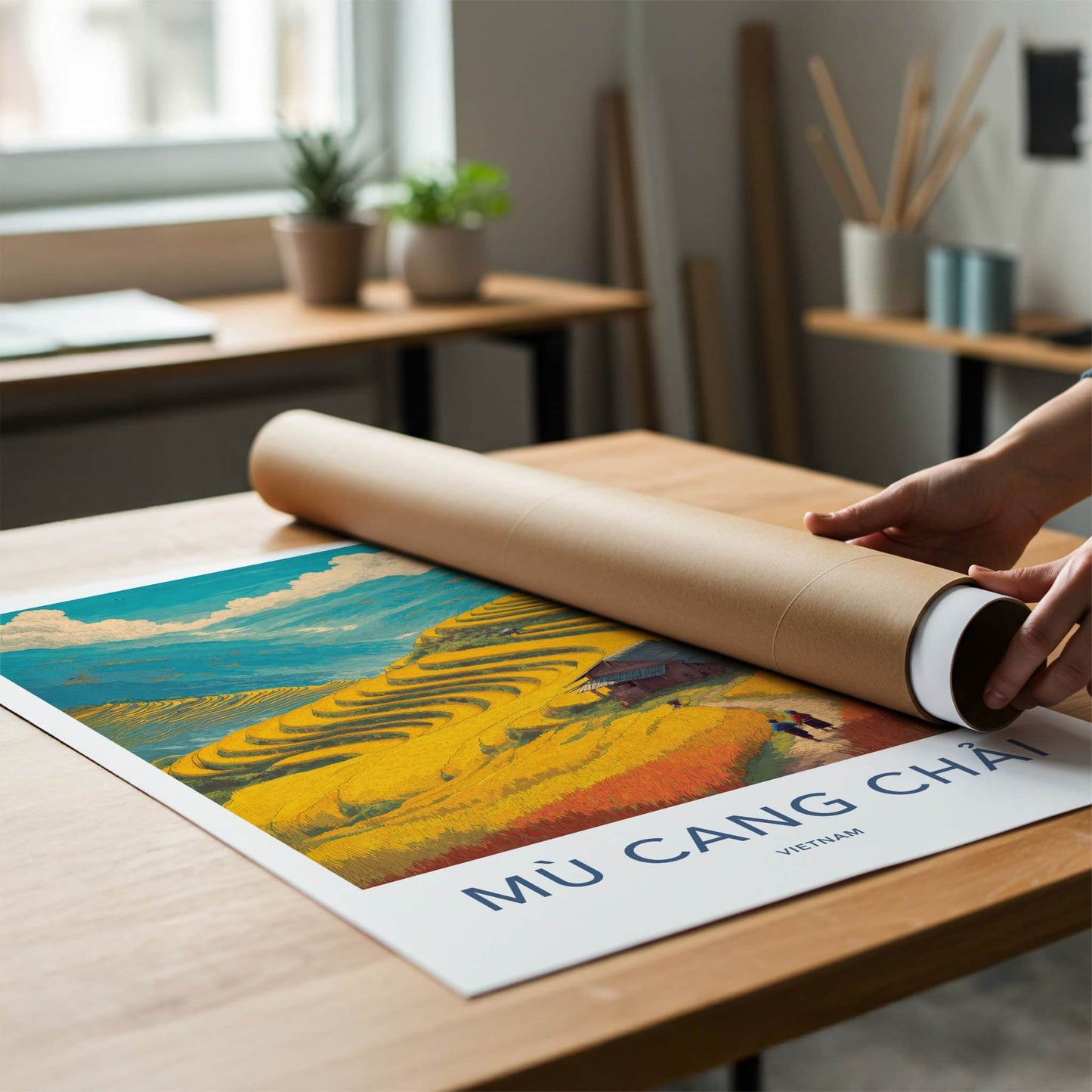 Mu Cang Chai Poster - Vietnam Travel Art