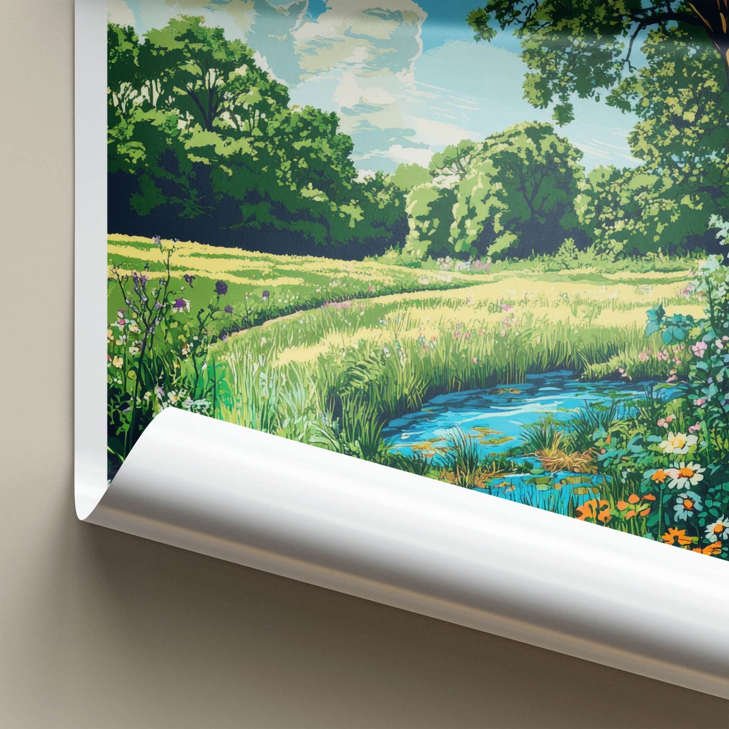 Beaumont Leys Poster - United Kingdom Wall Art - Lush Pond Scene Home Decor