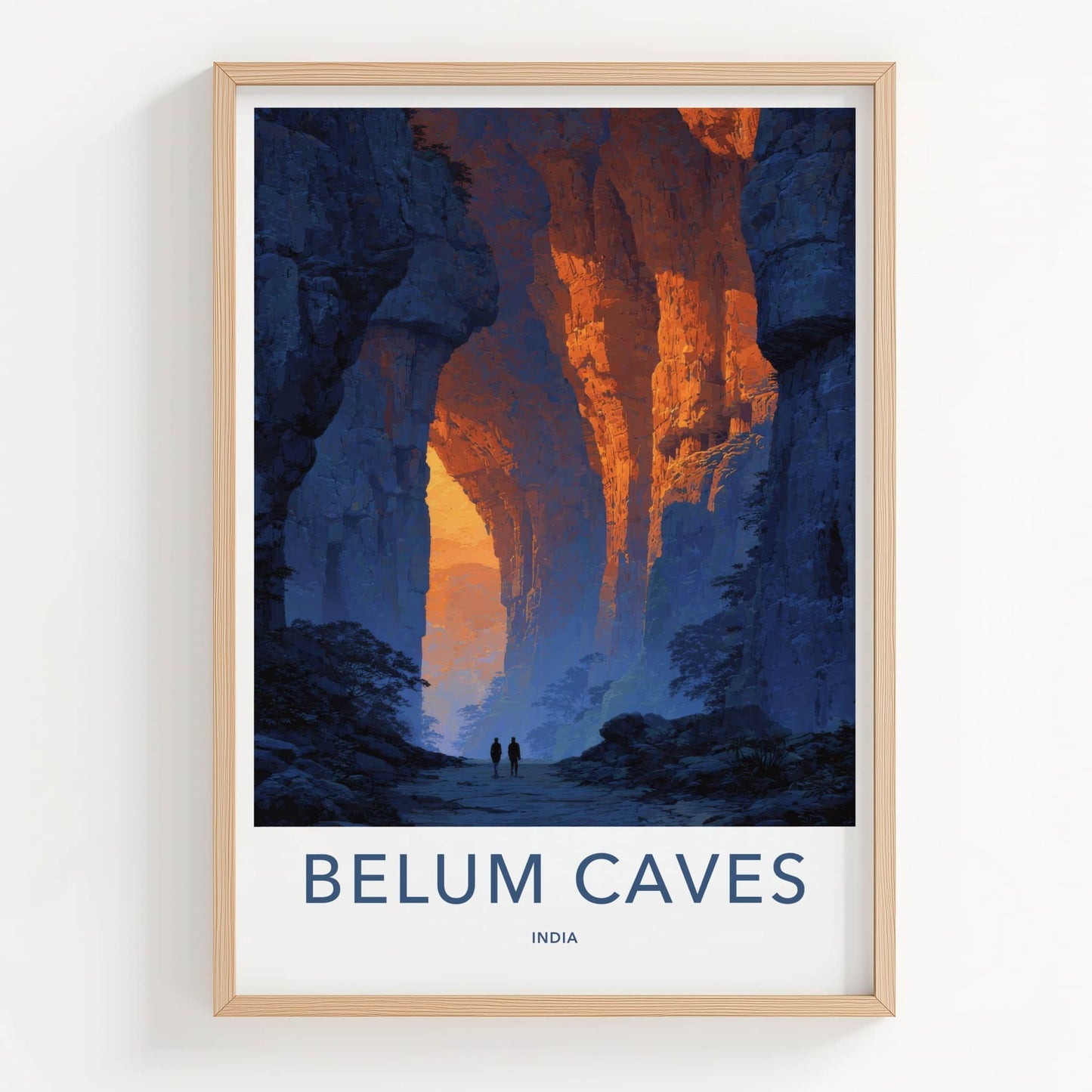 Belum Caves Poster - India Sunlit Gorge Walk Gallery Art