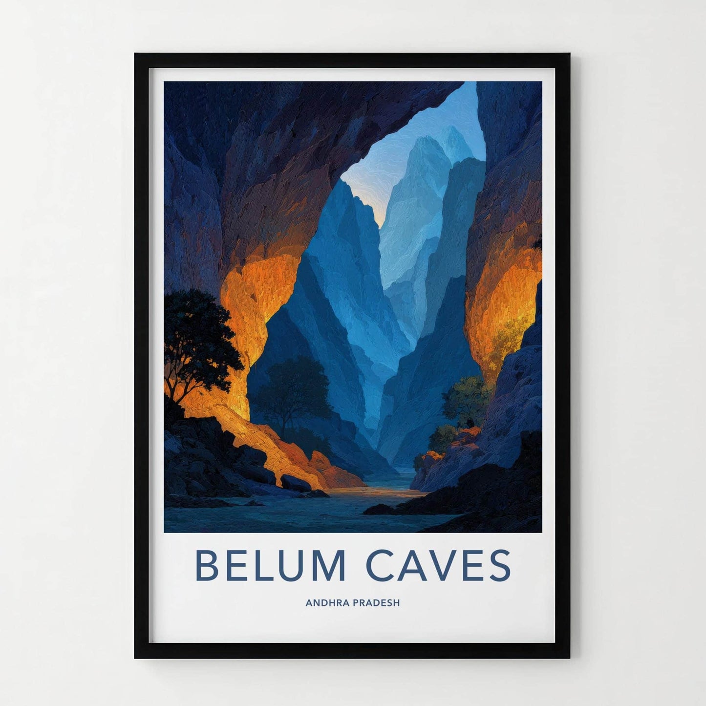 Belum Caves Poster - India Travel Print - Andhra Pradesh Nature Decor