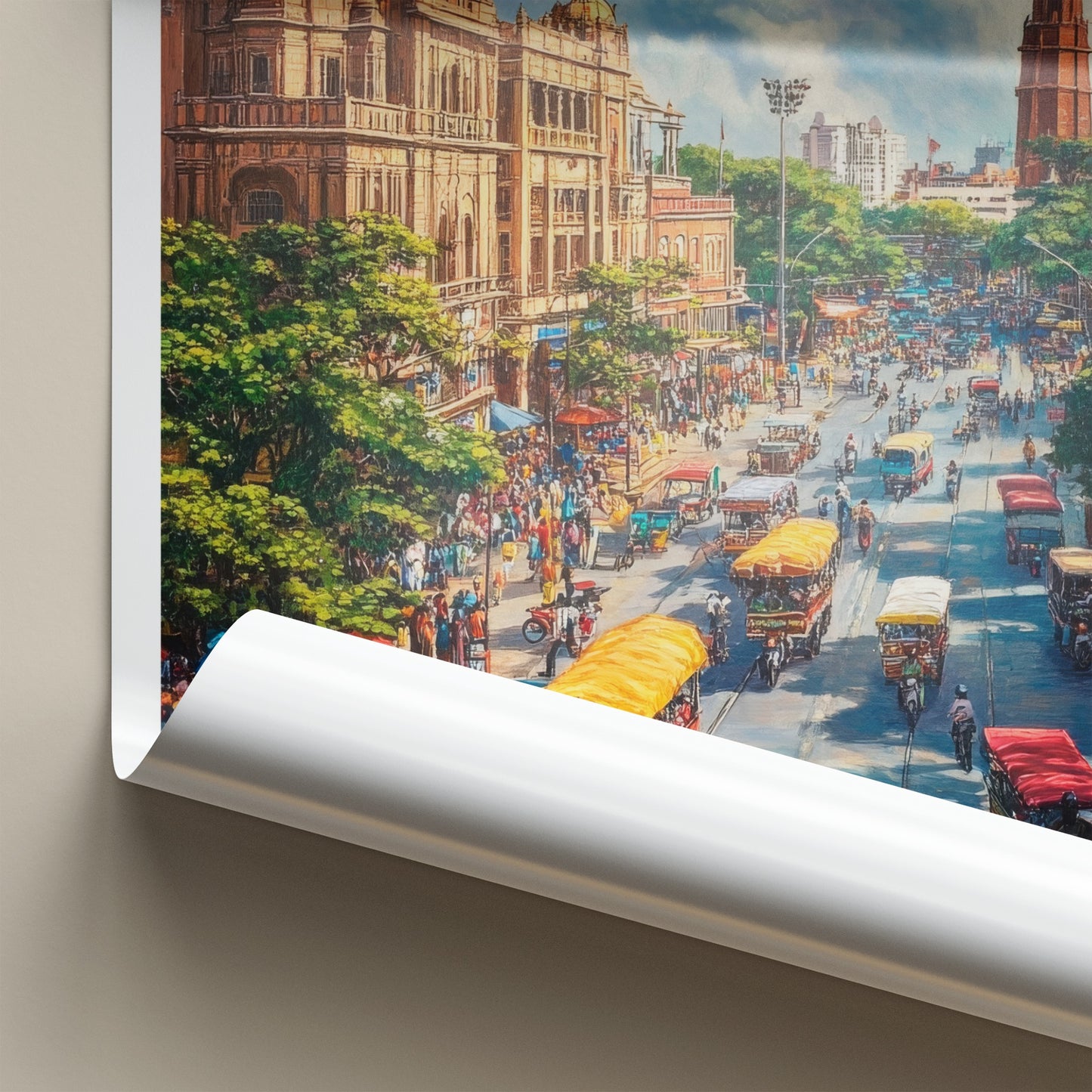 Bengaluru Poster - India Travel Art - Karnataka Vibrant Urban Scene Home Decor