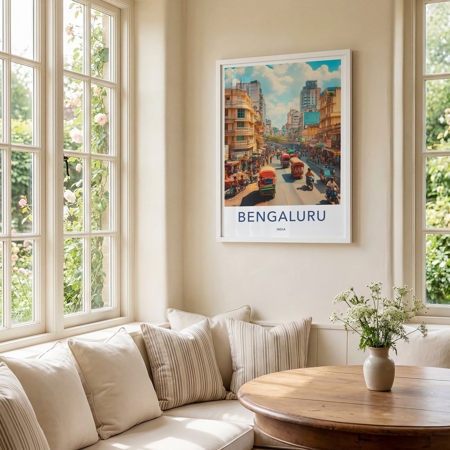 Bengaluru Poster - India Wall Art - Karnataka Vibrant Urban Home Decor