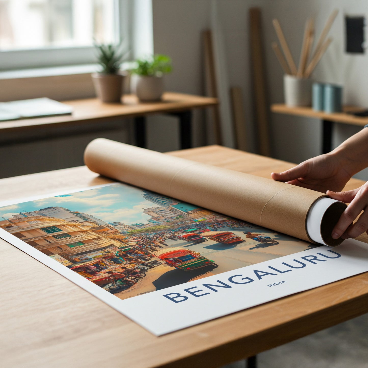 Bengaluru Poster - India Wall Art - Karnataka Vibrant Urban Home Decor