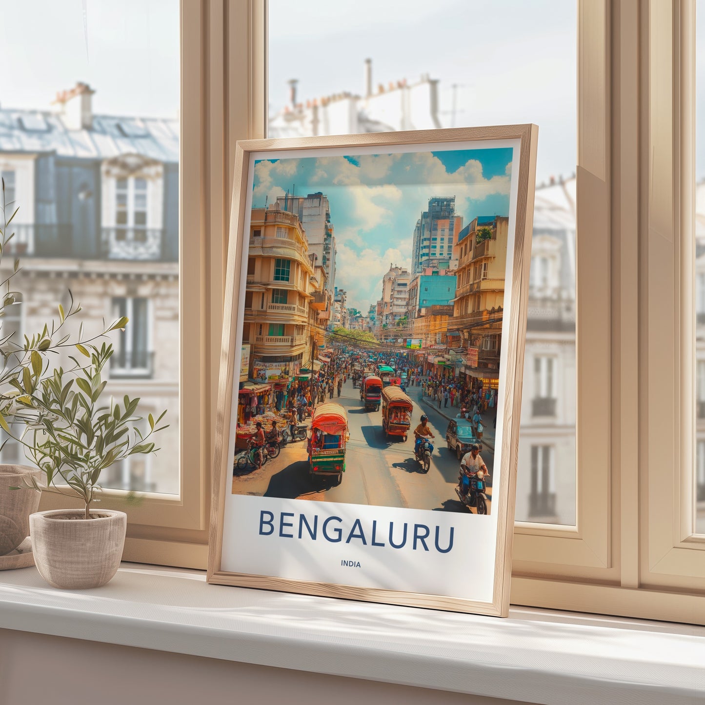 Bengaluru Poster - India Wall Art - Karnataka Vibrant Urban Home Decor