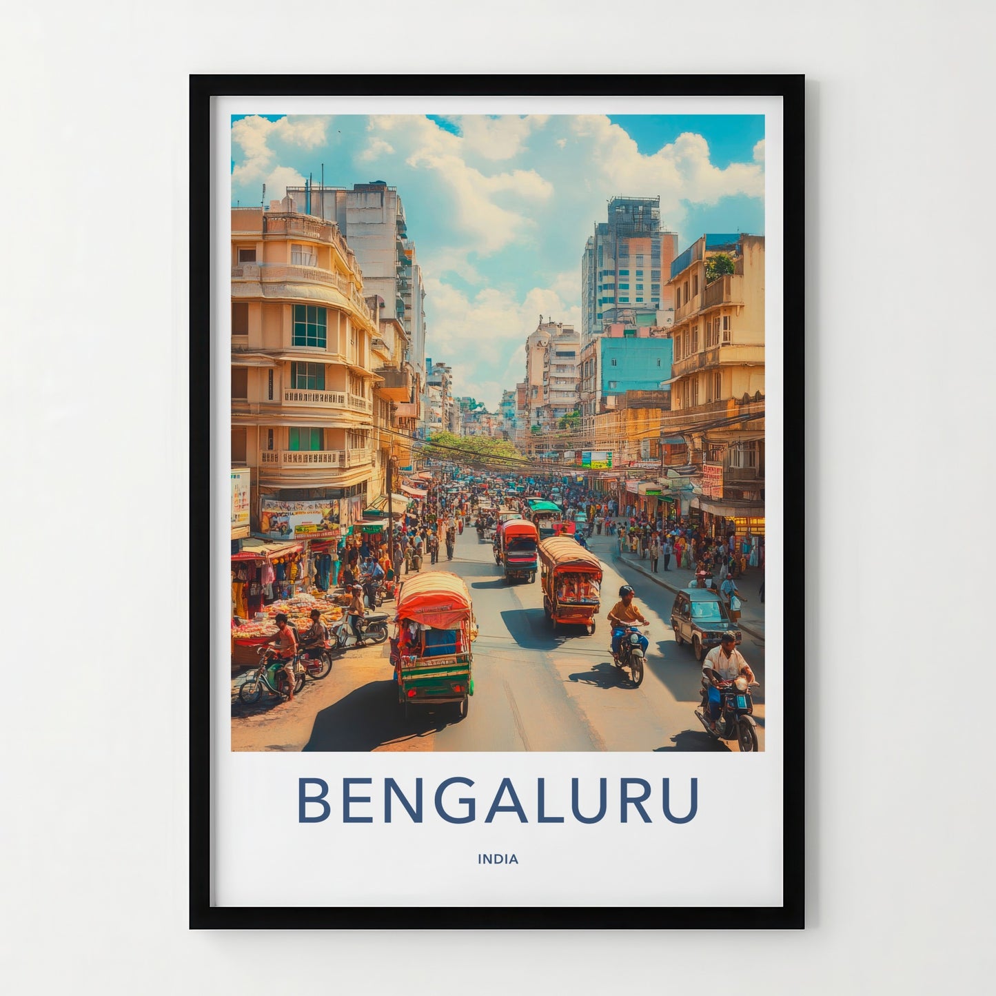 Bengaluru Poster - India Wall Art - Karnataka Vibrant Urban Home Decor