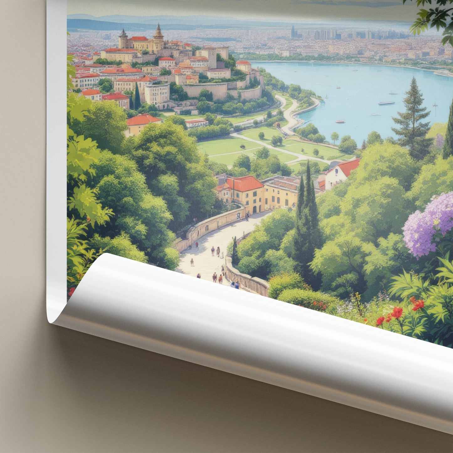 Beograd Poster - Serbia Travel Art - Historic City River View Home Decor