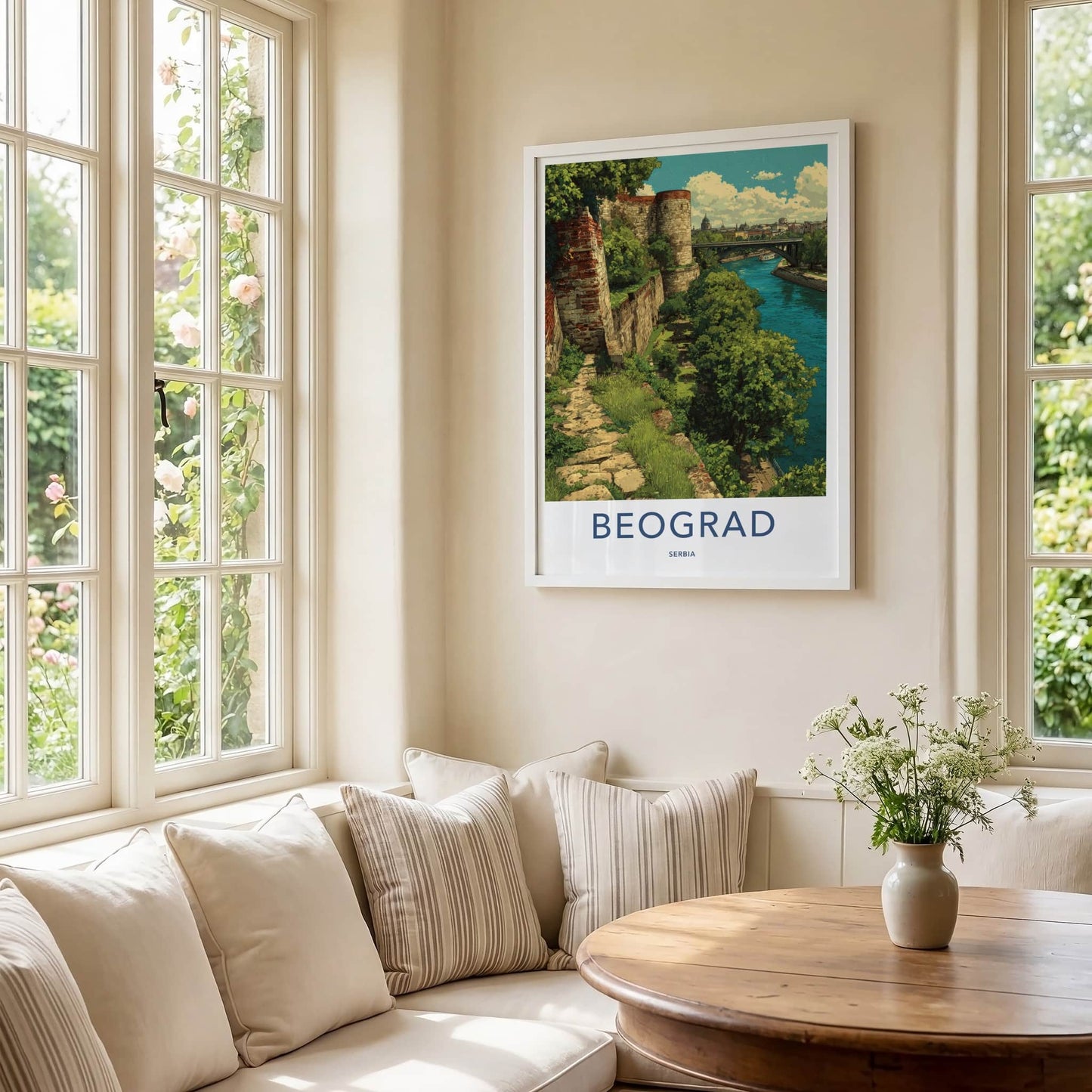 Beograd Poster - Serbia Travel Art - Historic River City Home Decor