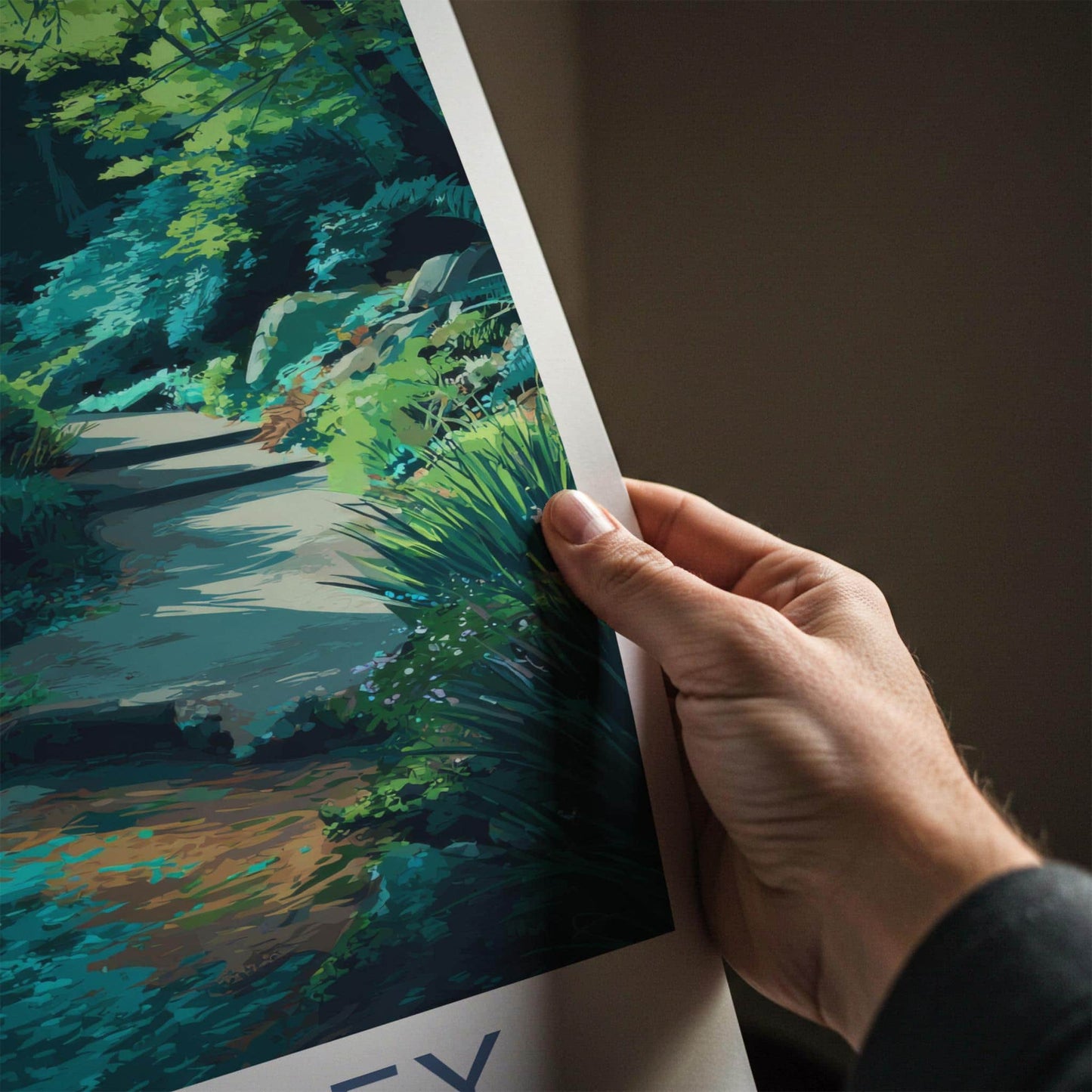 Berkeley Poster - California Scenic Art - Lush Forest Path Home Decor