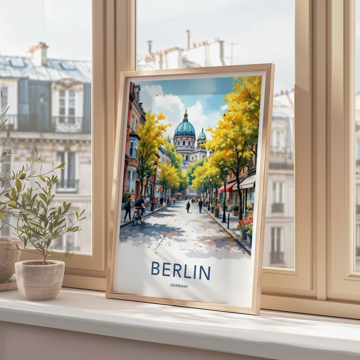 Berlin Poster - Germany Framed Print - Vibrant City Scene Framed Decor