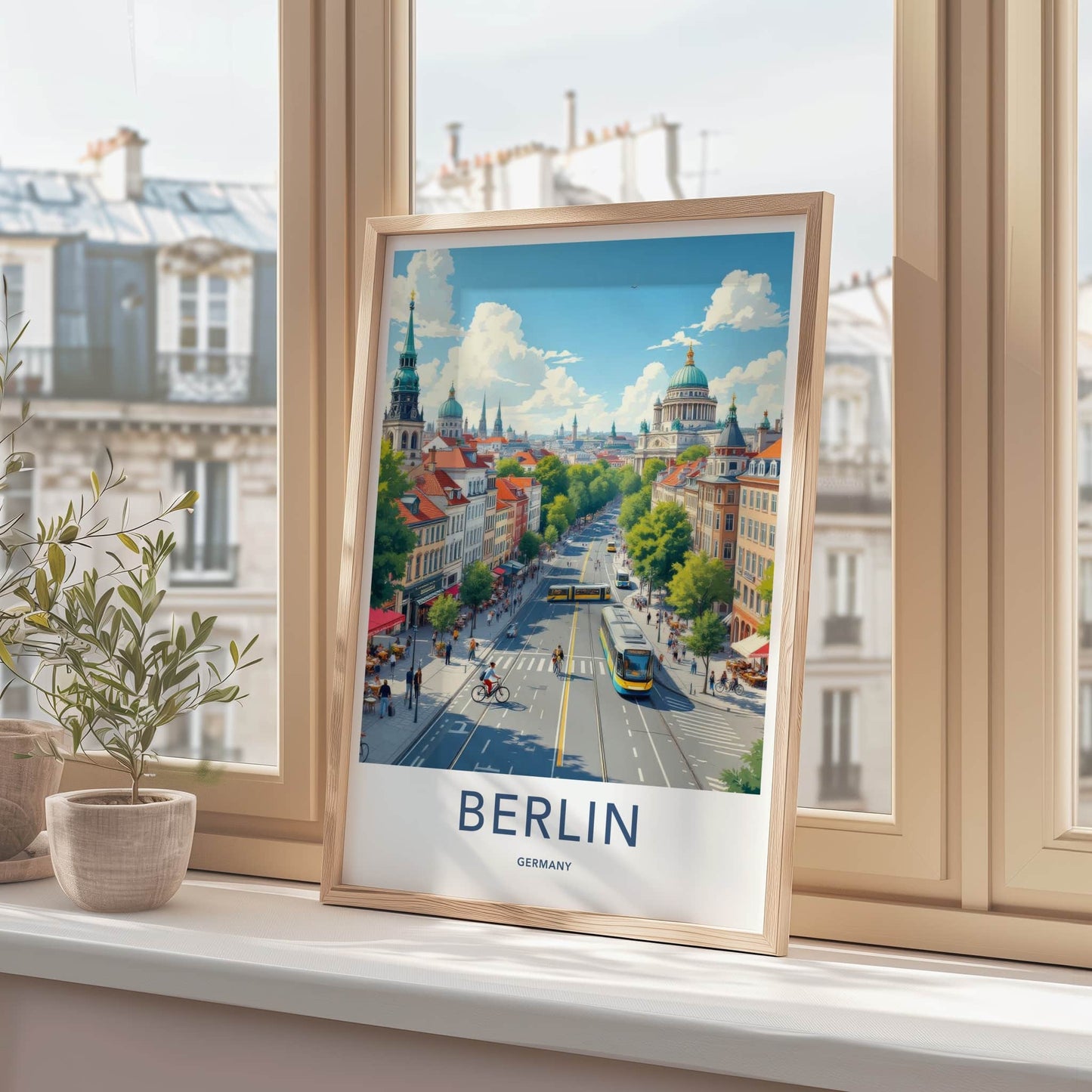 Berlin Poster - Germany Travel Art - Vibrant Cityscape Day Home Decor