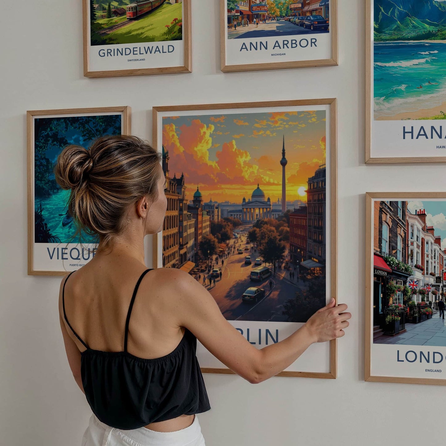 Berlin Poster - Germany Travel Print - Historic Buildings Sunset Wall Decor