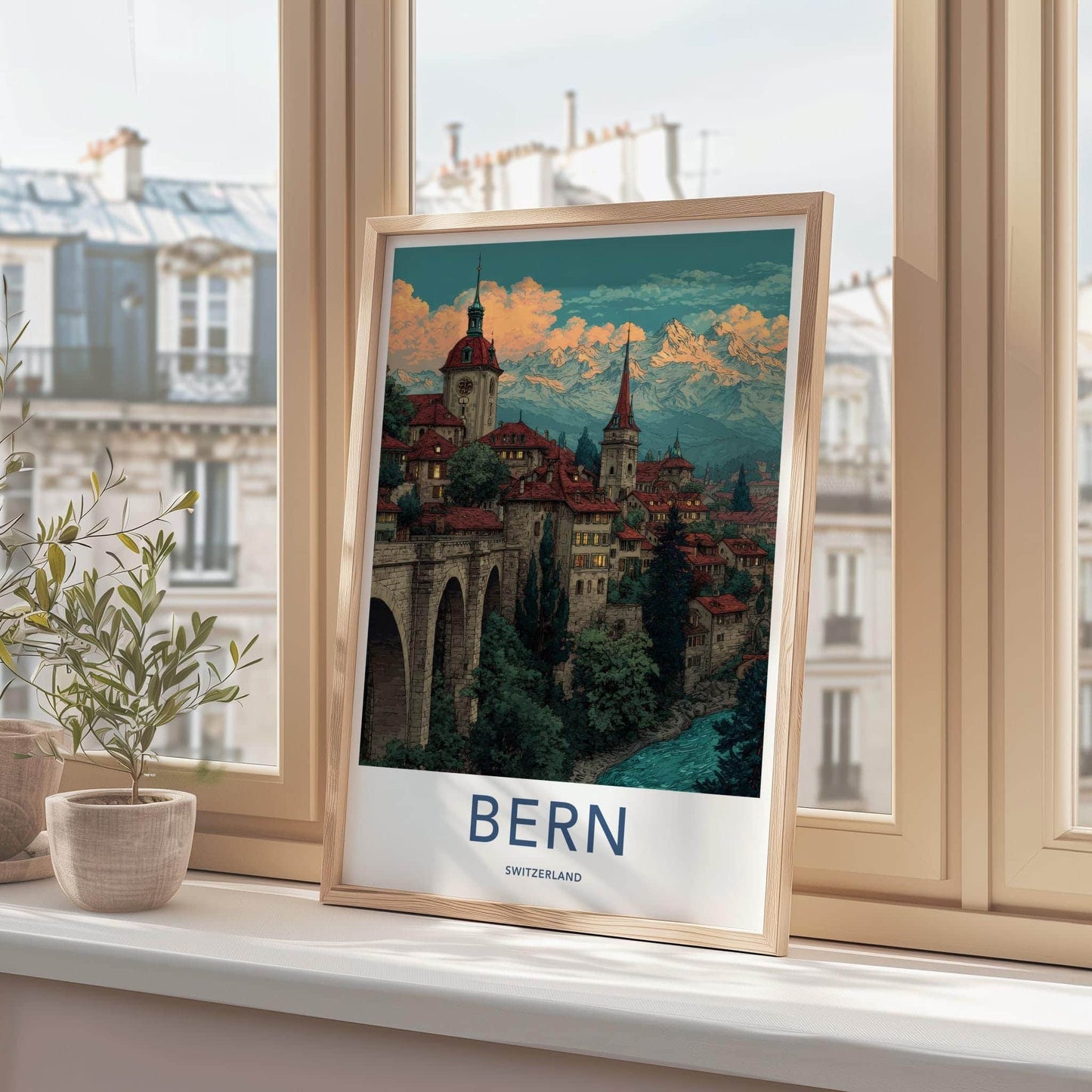 Bern Poster - Switzerland Scenic Art - Historic alpine charm Home Decor