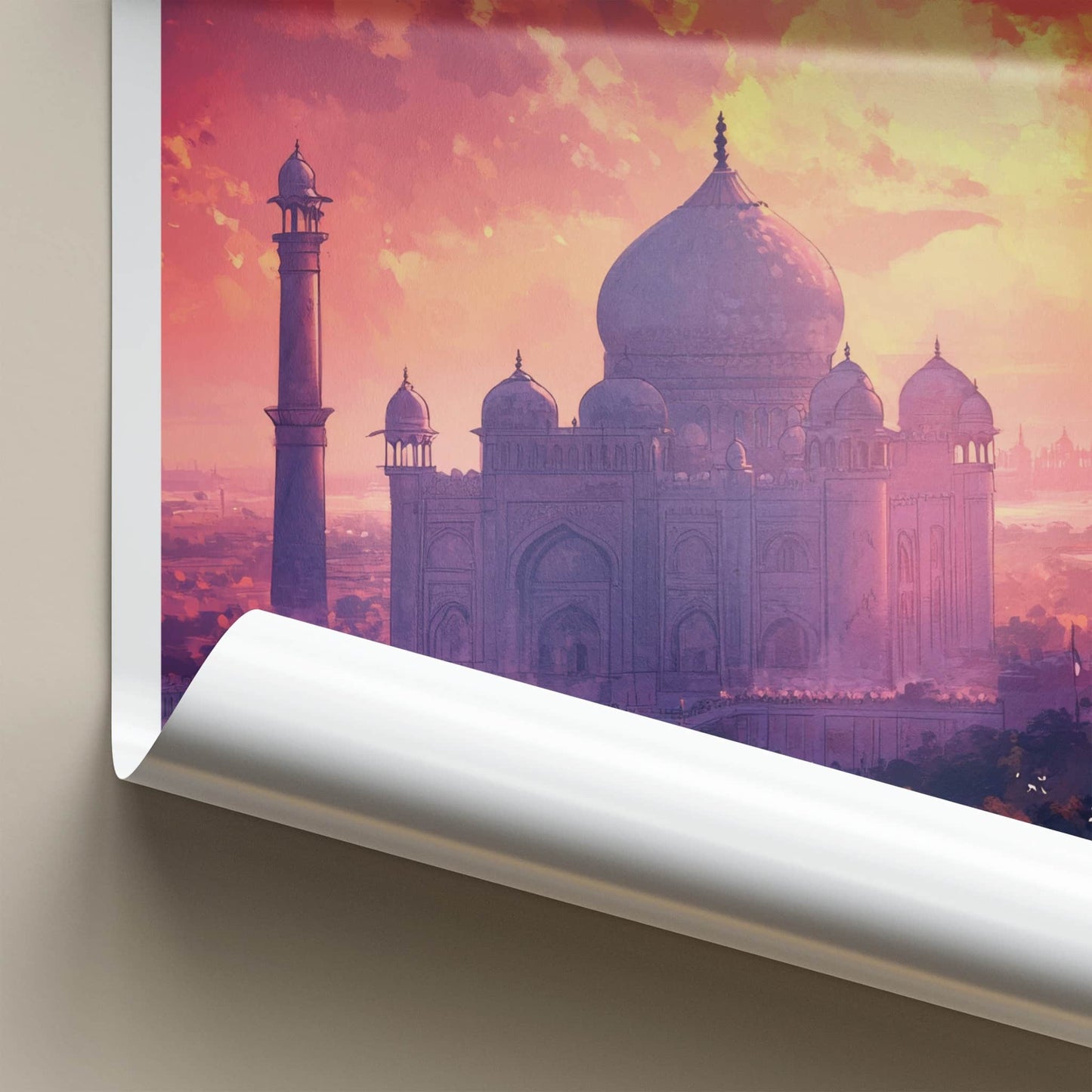 Bhopal Poster - India Travel Art - Madhya Pradesh Grand Dome Sunset Home Decor