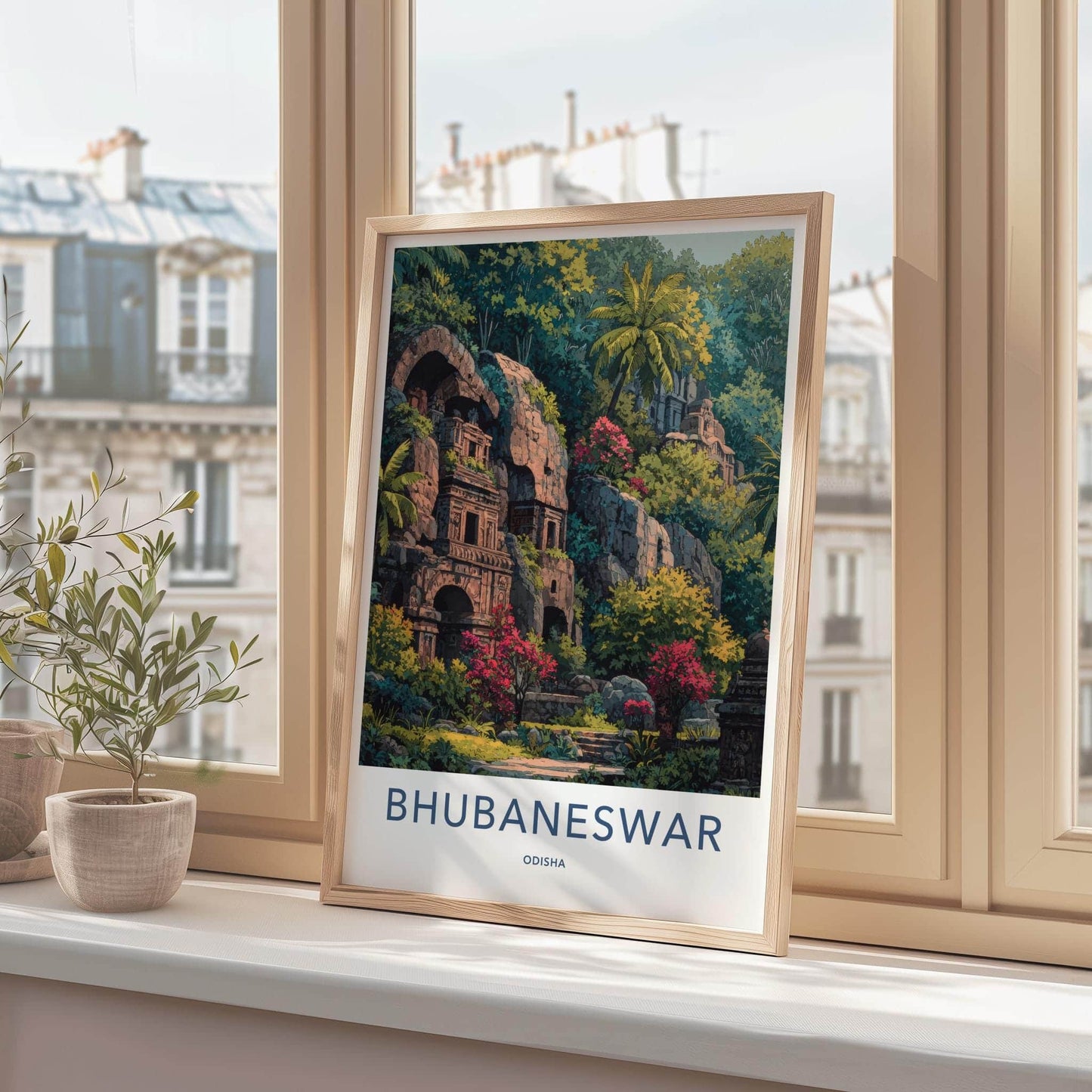 Bhubaneswar Poster - India Scenic Art - Odisha Ancient Temple Ruins Wall Decor