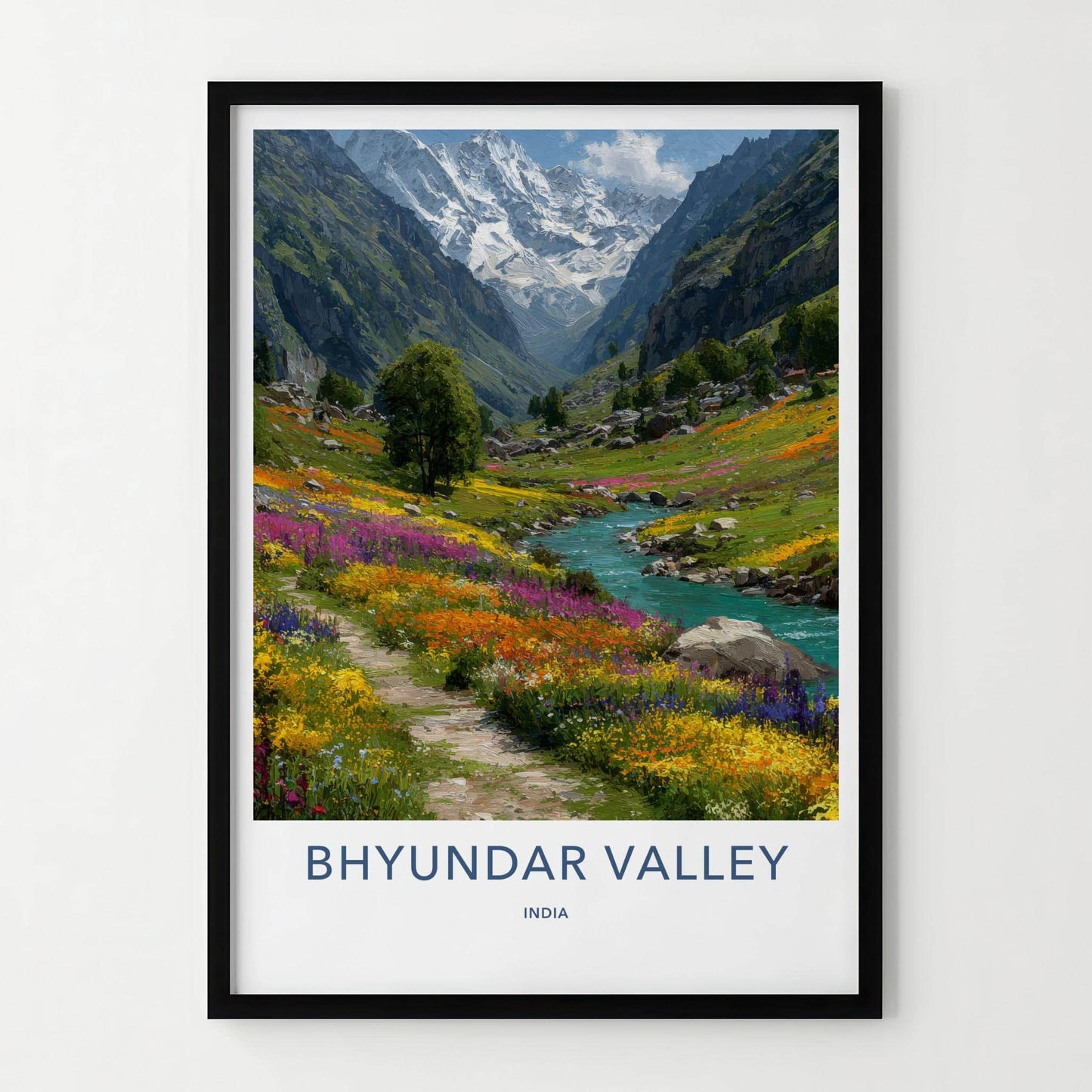 Bhyundar Valley Poster - India Fine Art - Uttarakhand Valley Flowers Wall Decor