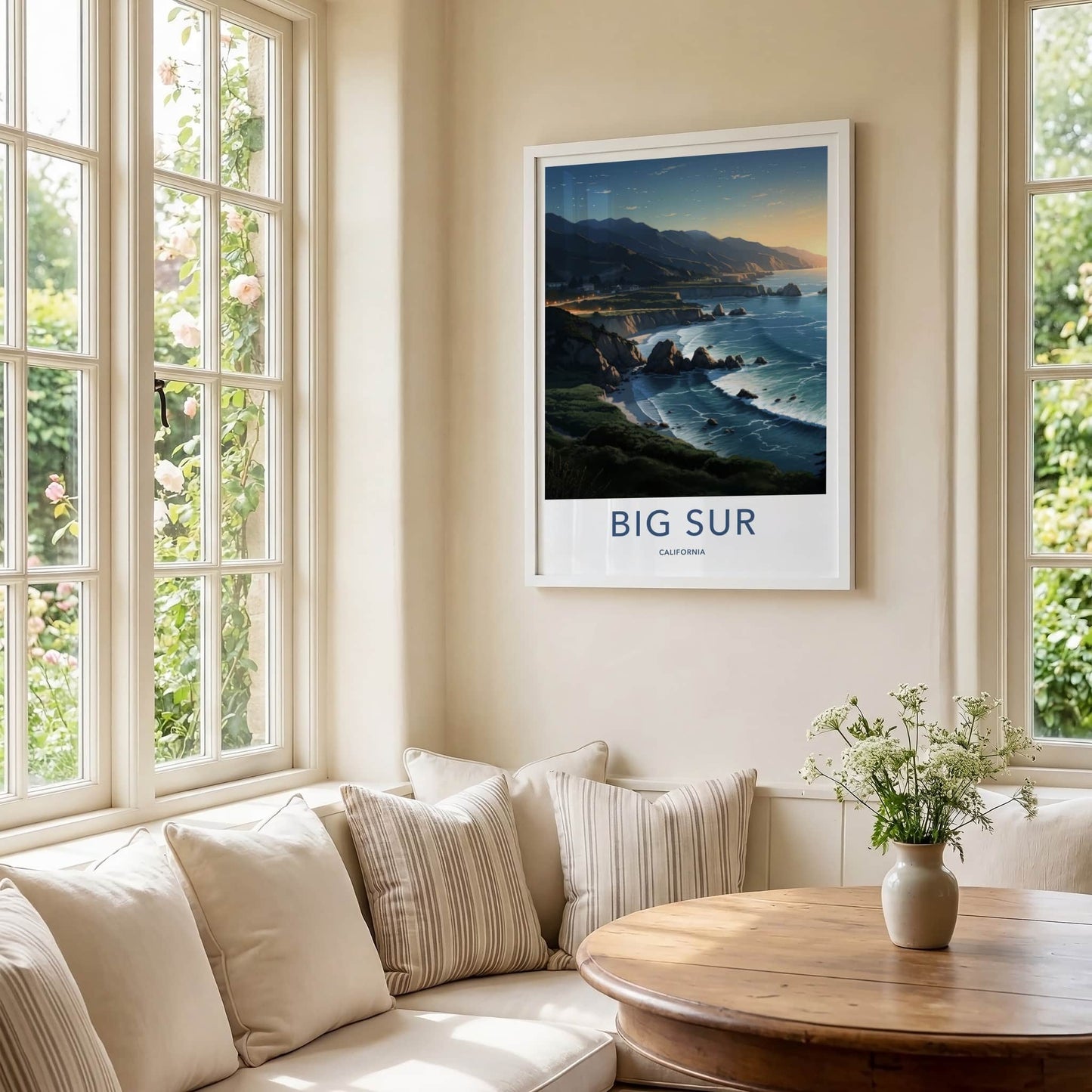 Big Sur Poster - California Travel Art - Coastal Ocean Sunset Home Decor