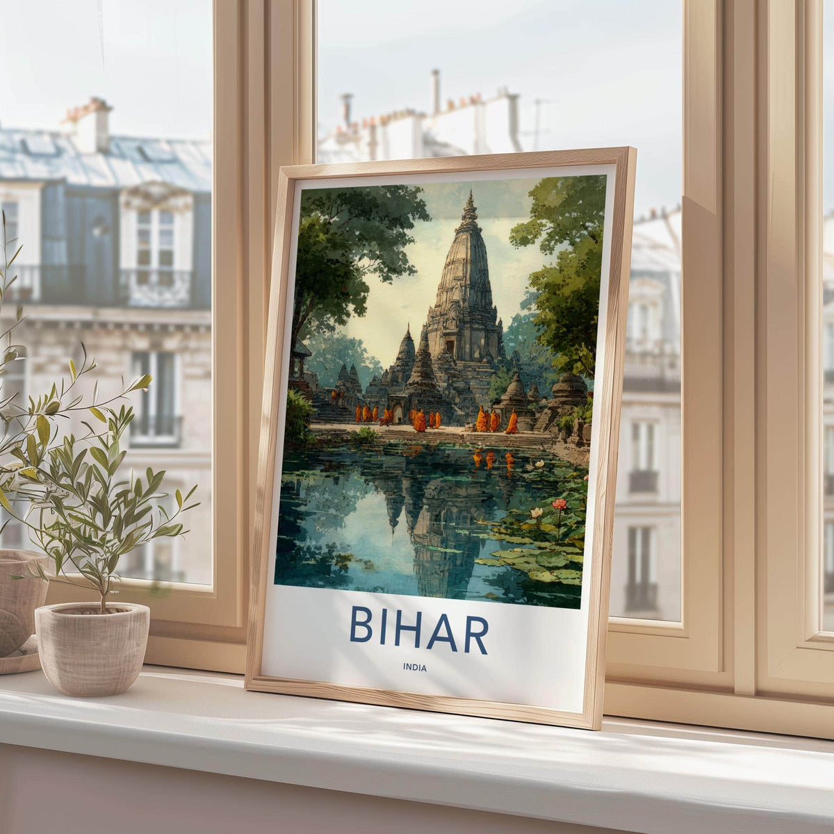 Bihar Poster - India Wall Art - Bihar Temple Gift